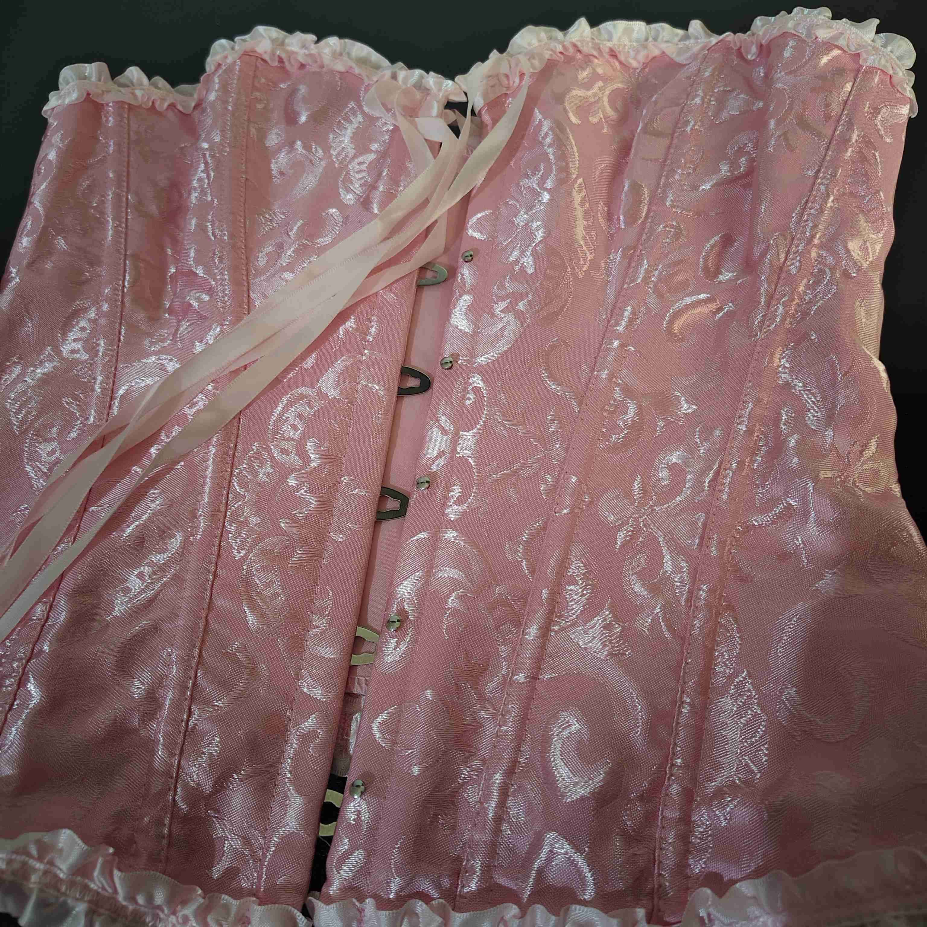 Corset rosa con encaje - miniatura 4