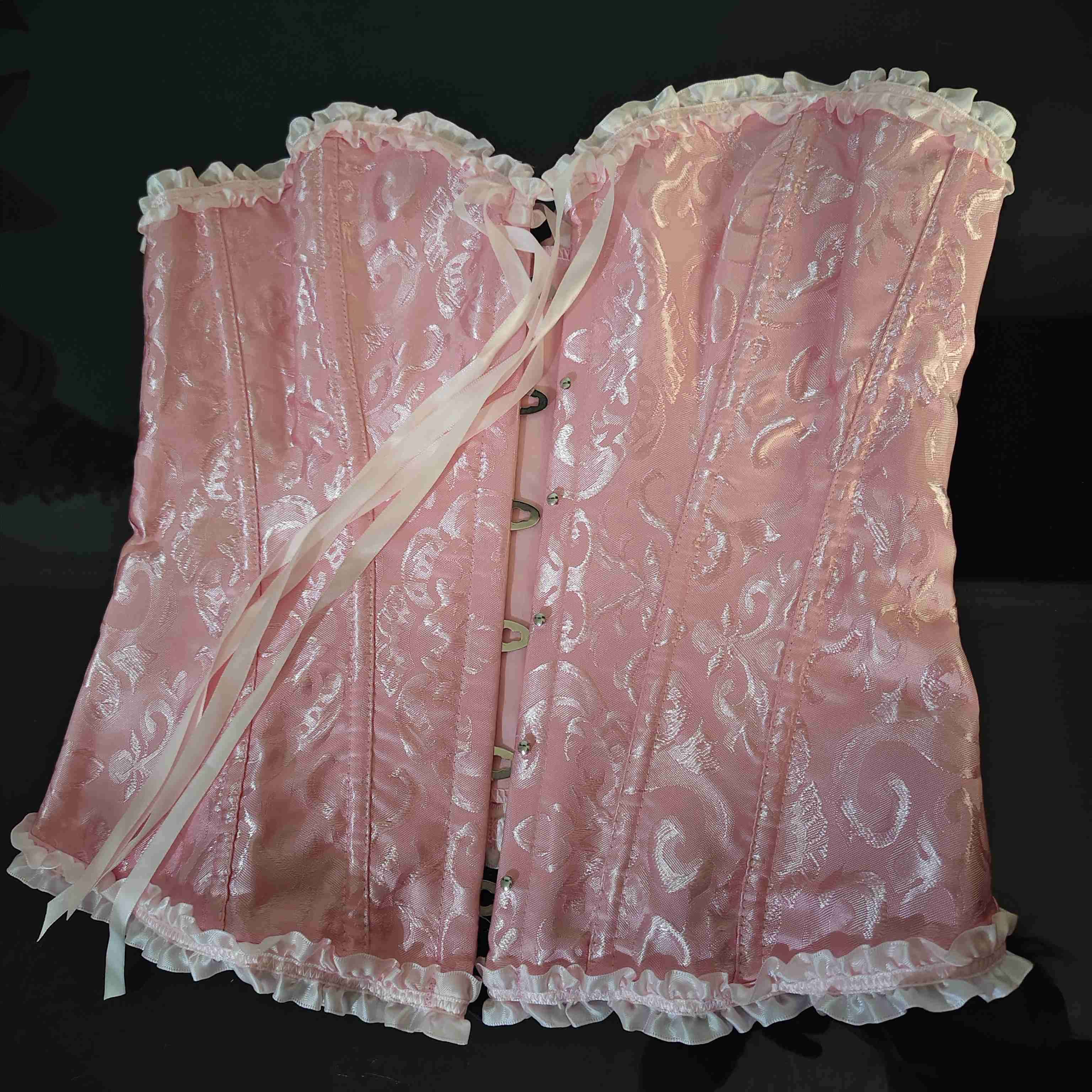 Corset rosa con encaje - miniatura 5