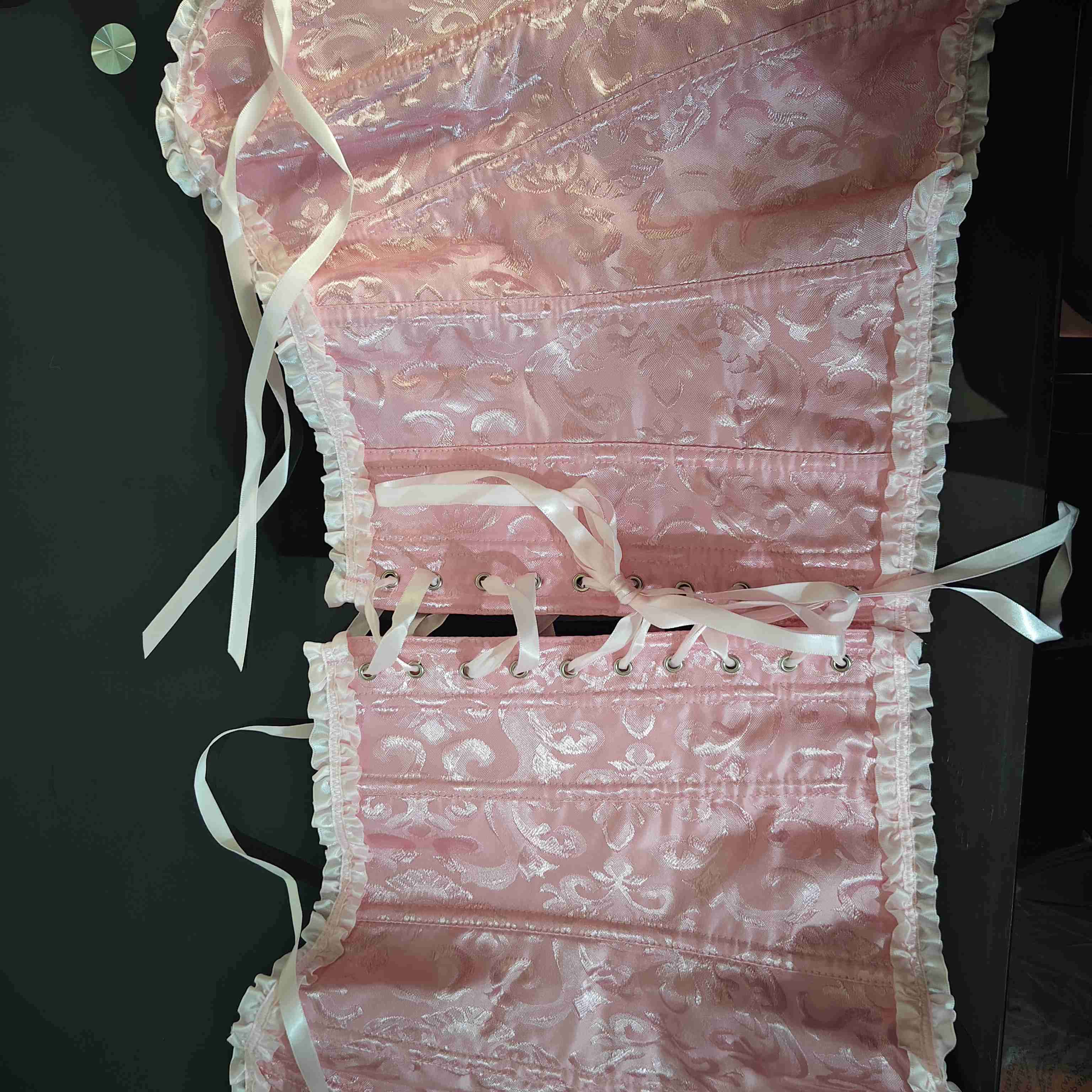 Corset rosa con encaje - miniatura 6