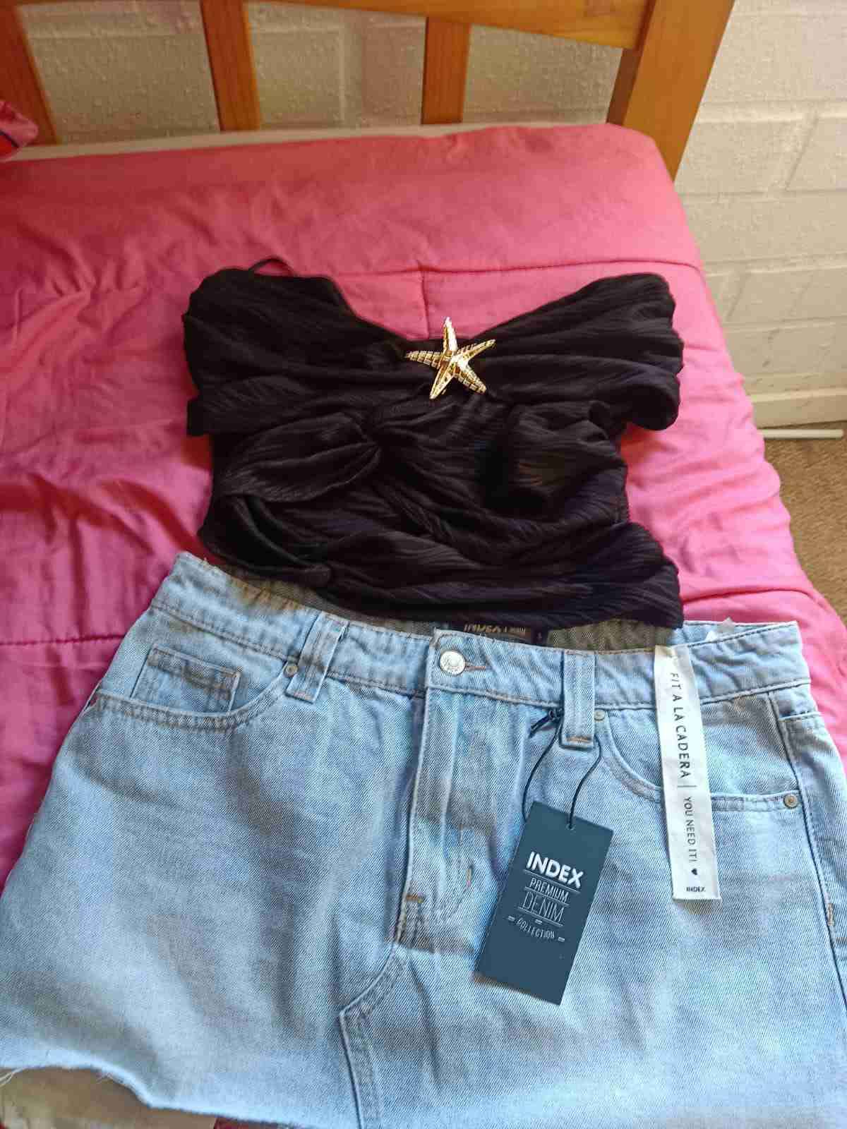 Shorts de mezclilla Index con etiqueta