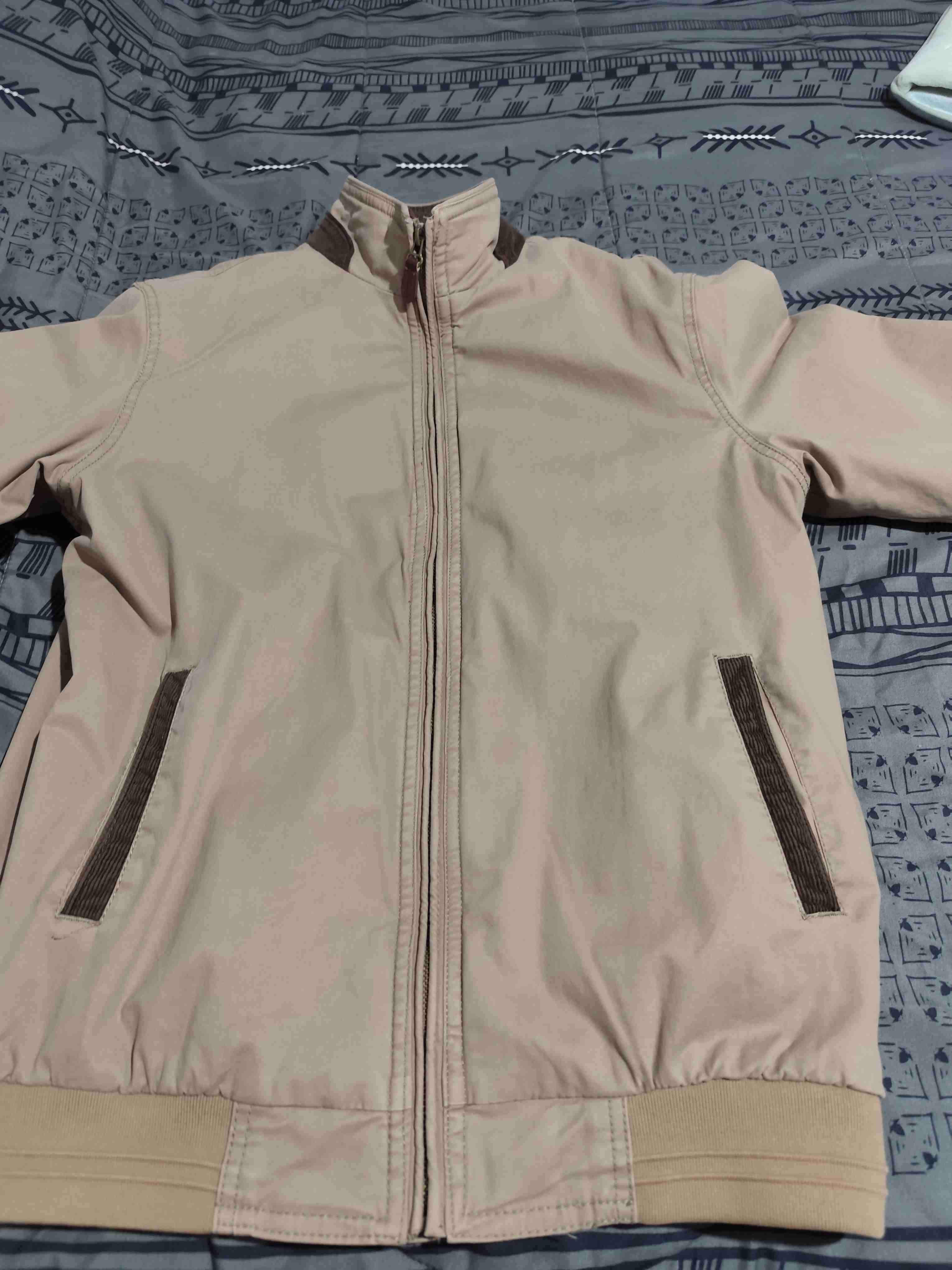 Chaqueta beige con cierre Arrow Hombre Talla M - 1