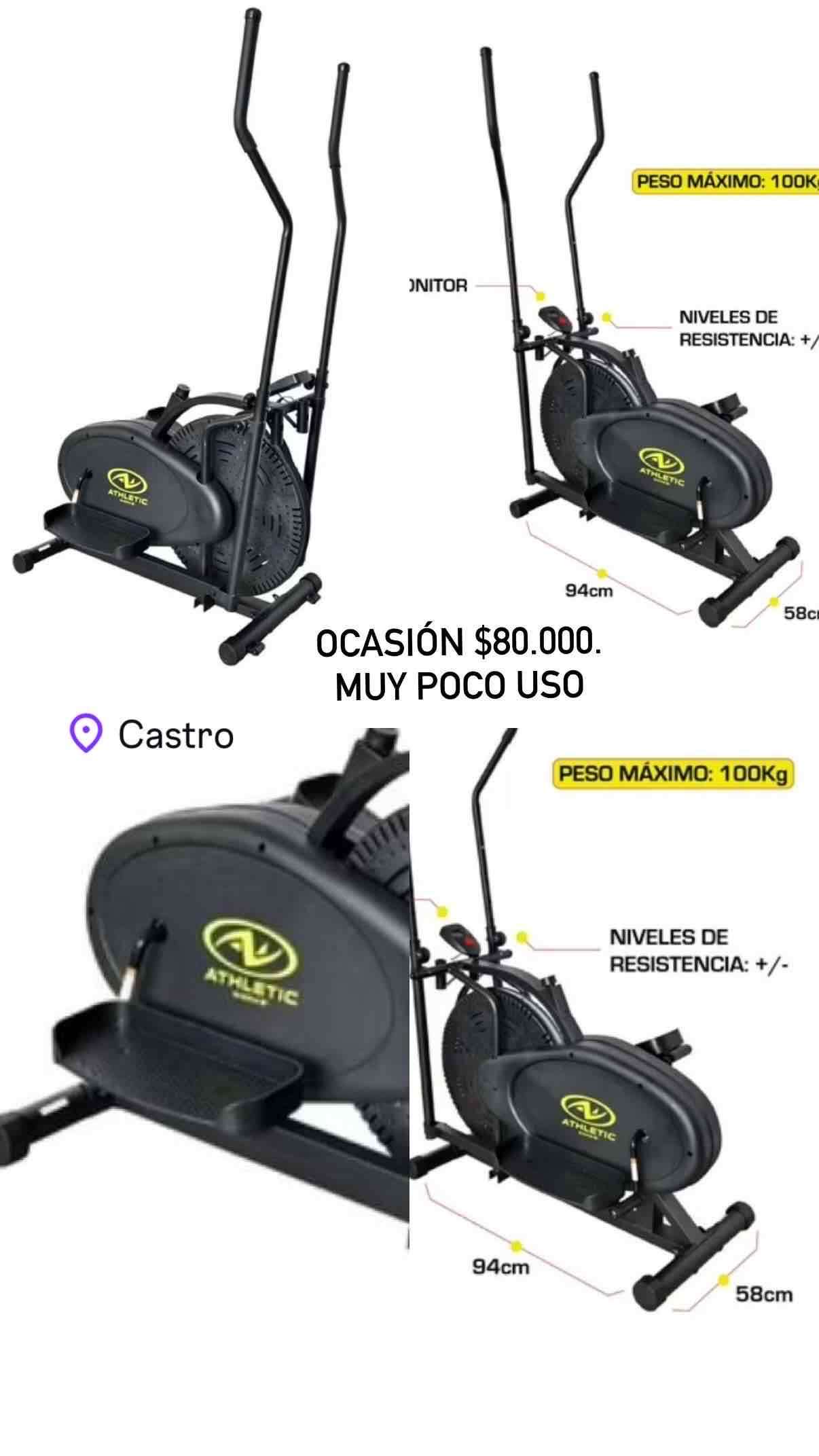 Bicicleta estática Athletic negra - miniatura 2