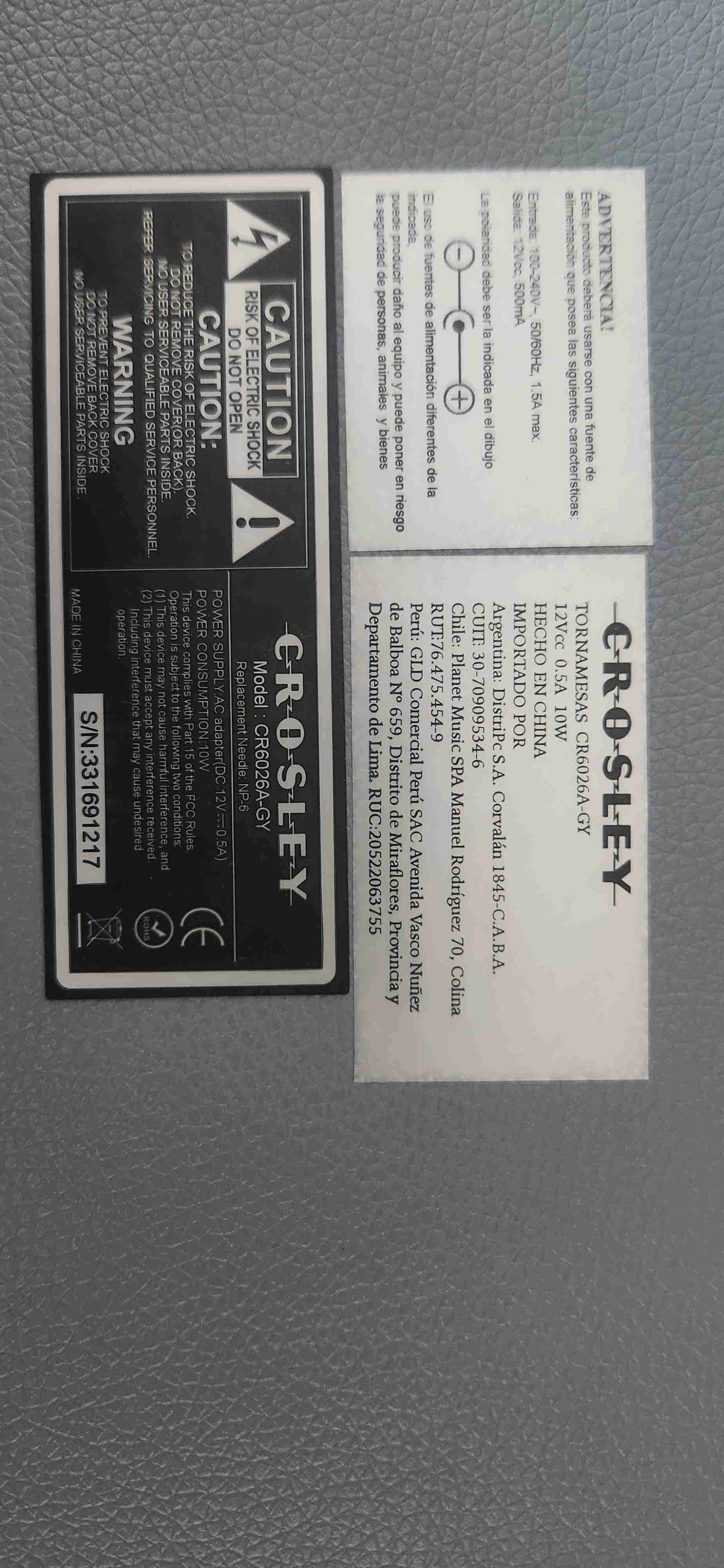 Tocadiscos portátil Crosley - 2