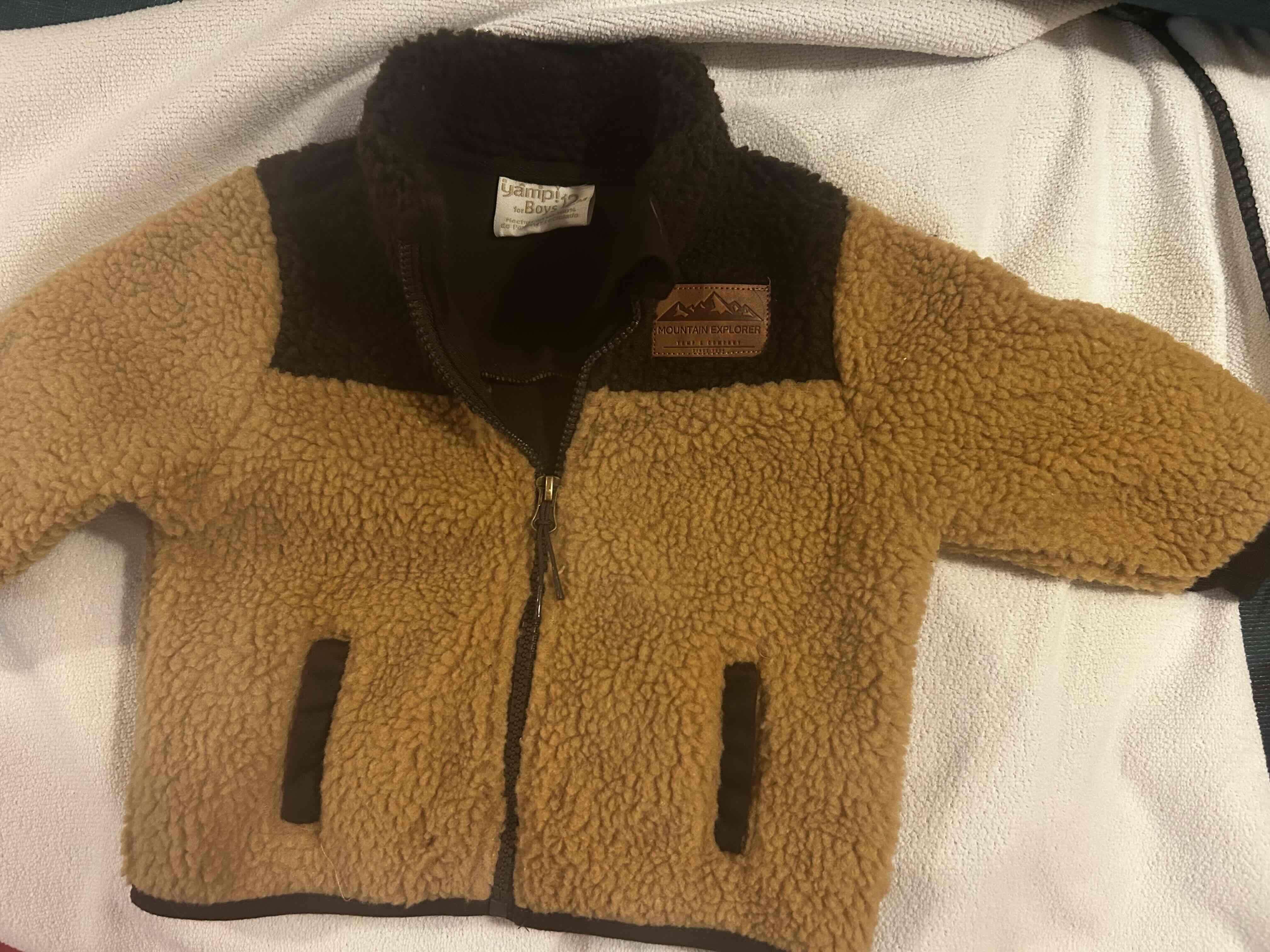 Chaqueta polar infantil marrón - miniatura 3