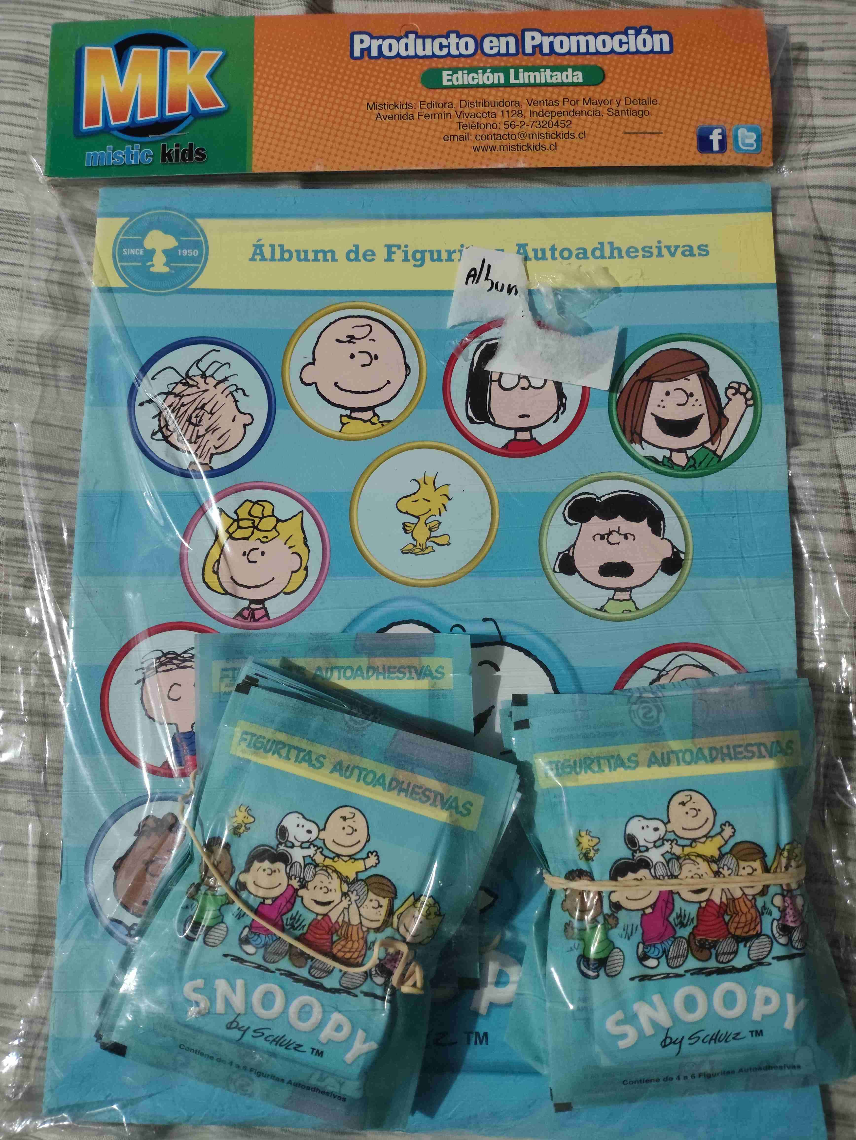 Álbum de Figuras Snoopy Limitado + 50 sobres