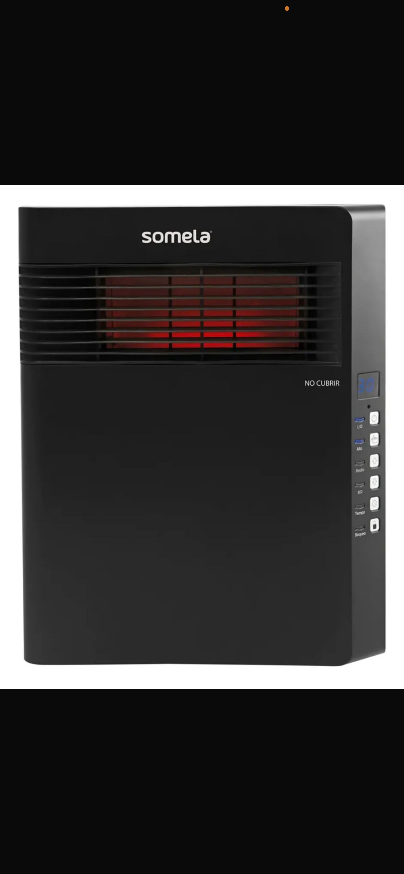 Calefactor eléctrico negro Somela - miniatura 1