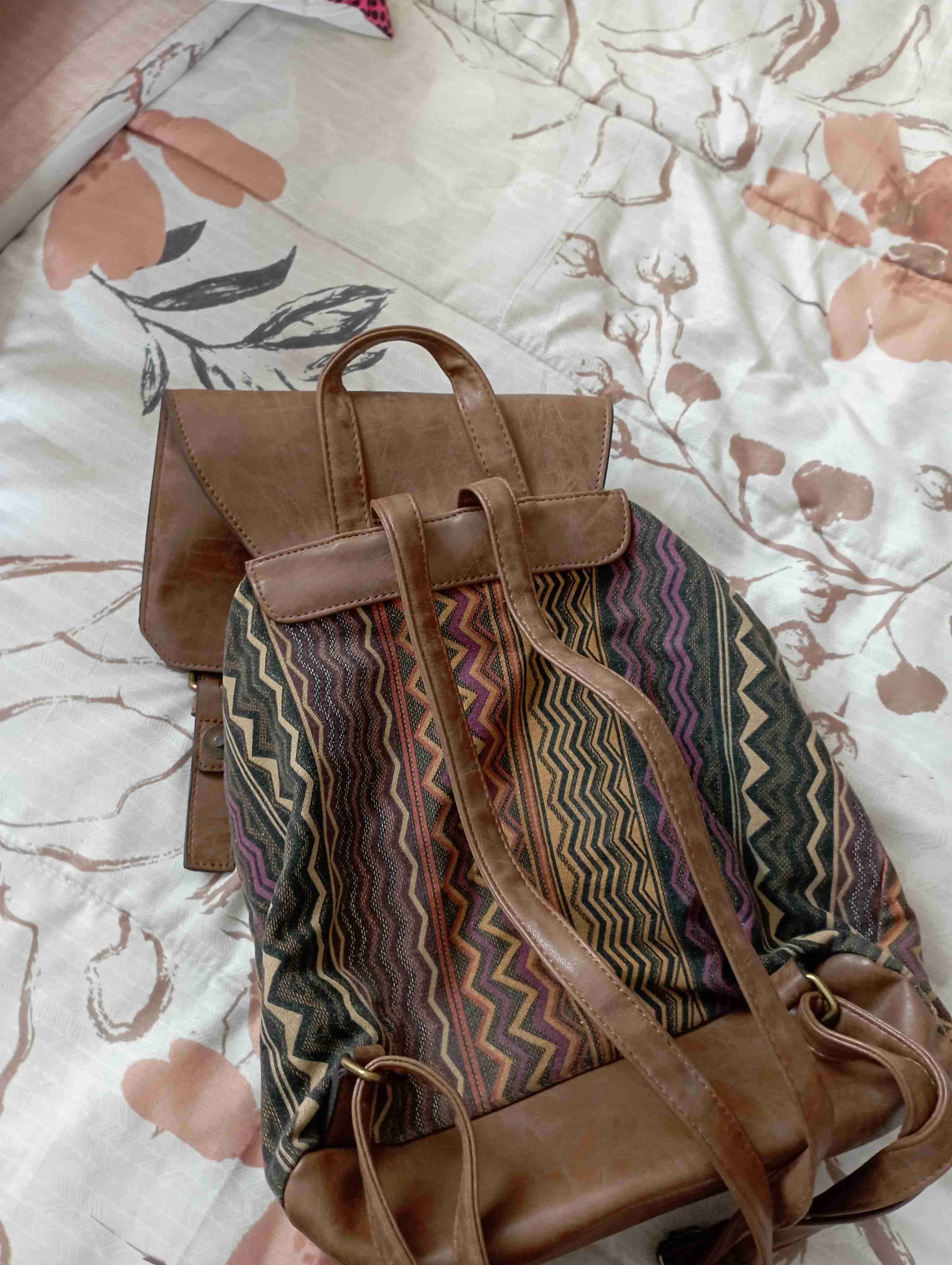 Mochila de cuero marrón - 2