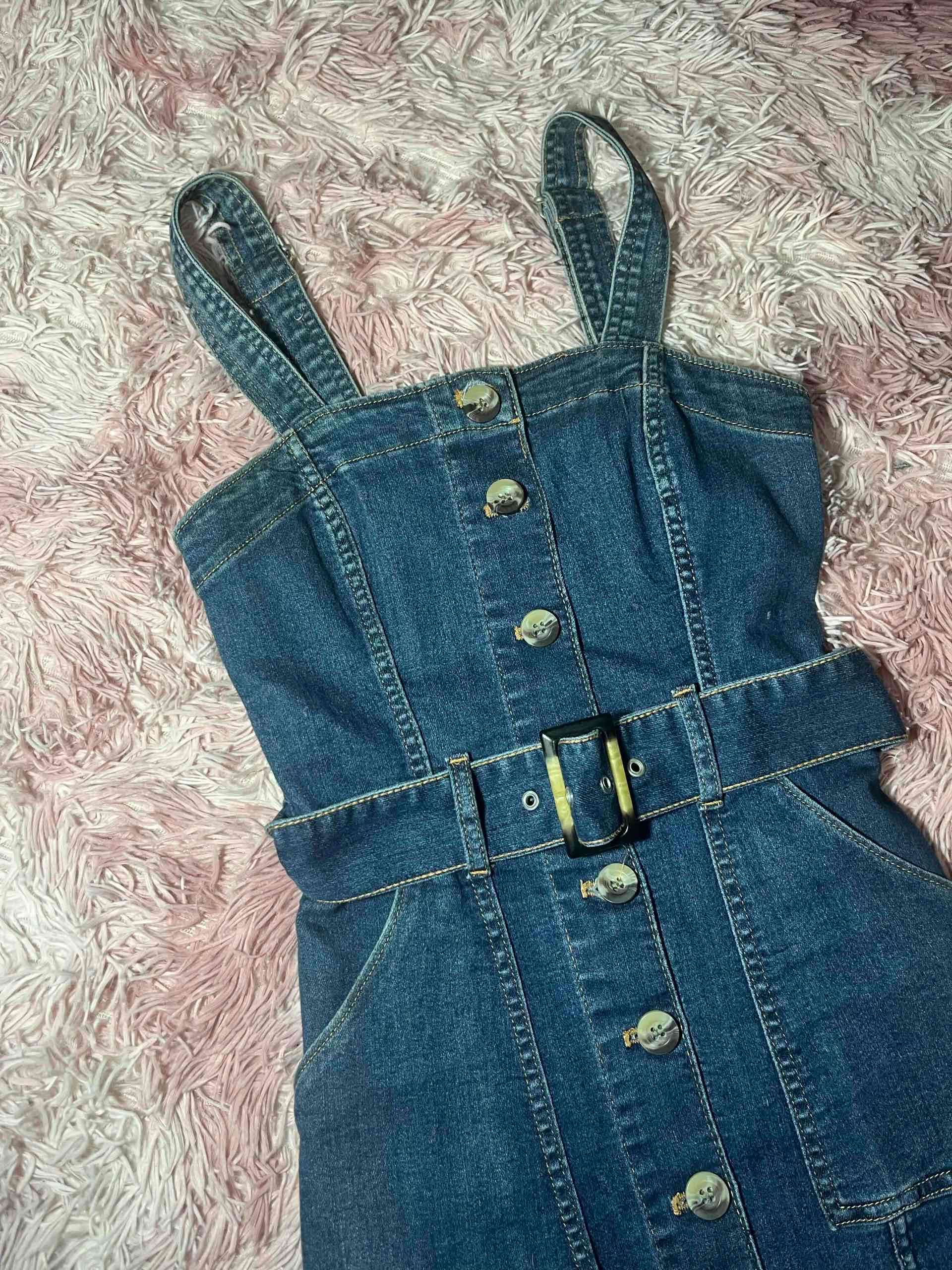 Vestido de mezclilla con botones - miniatura 2