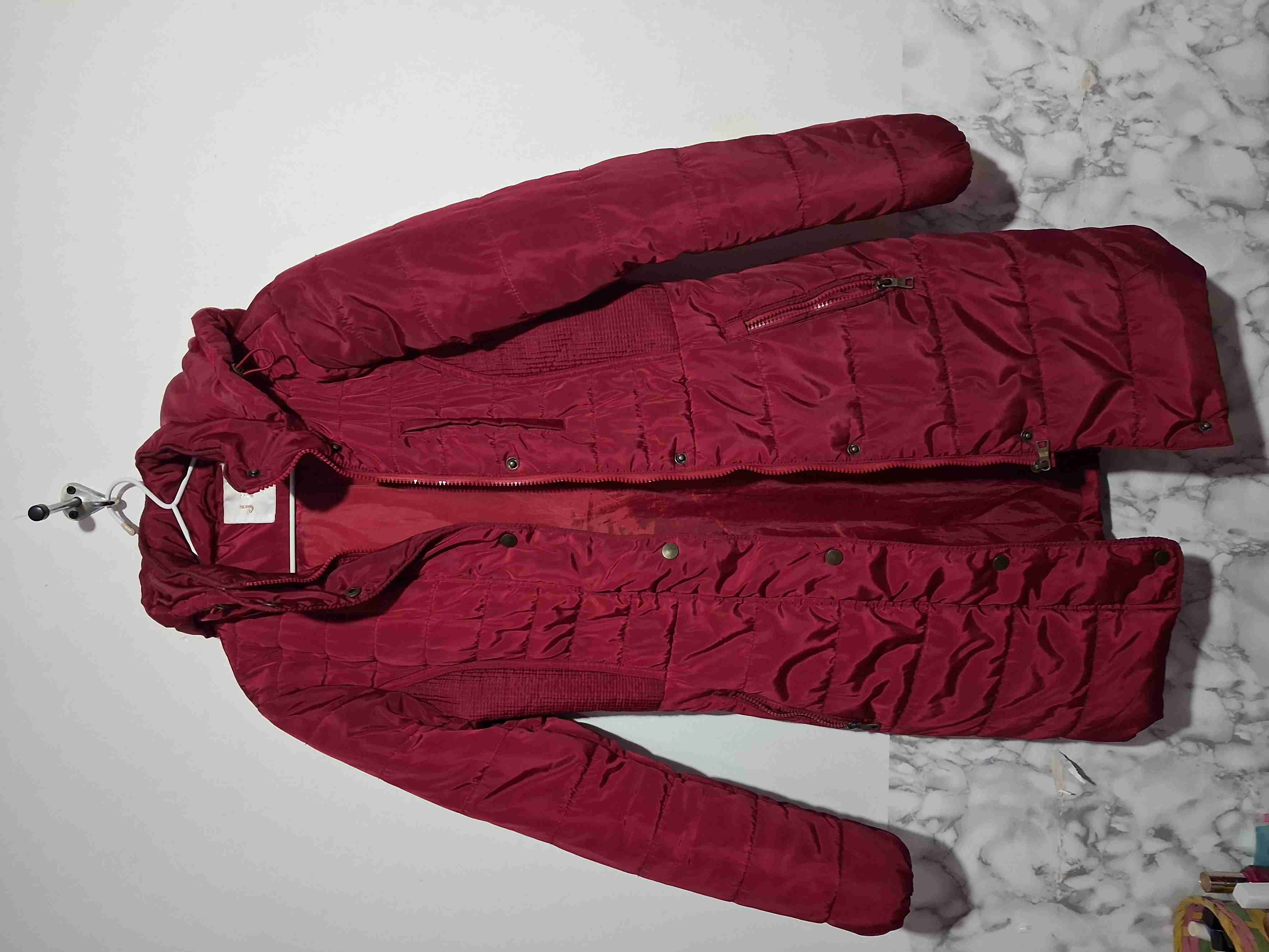 Abrigo acolchado rojo mujer - 2
