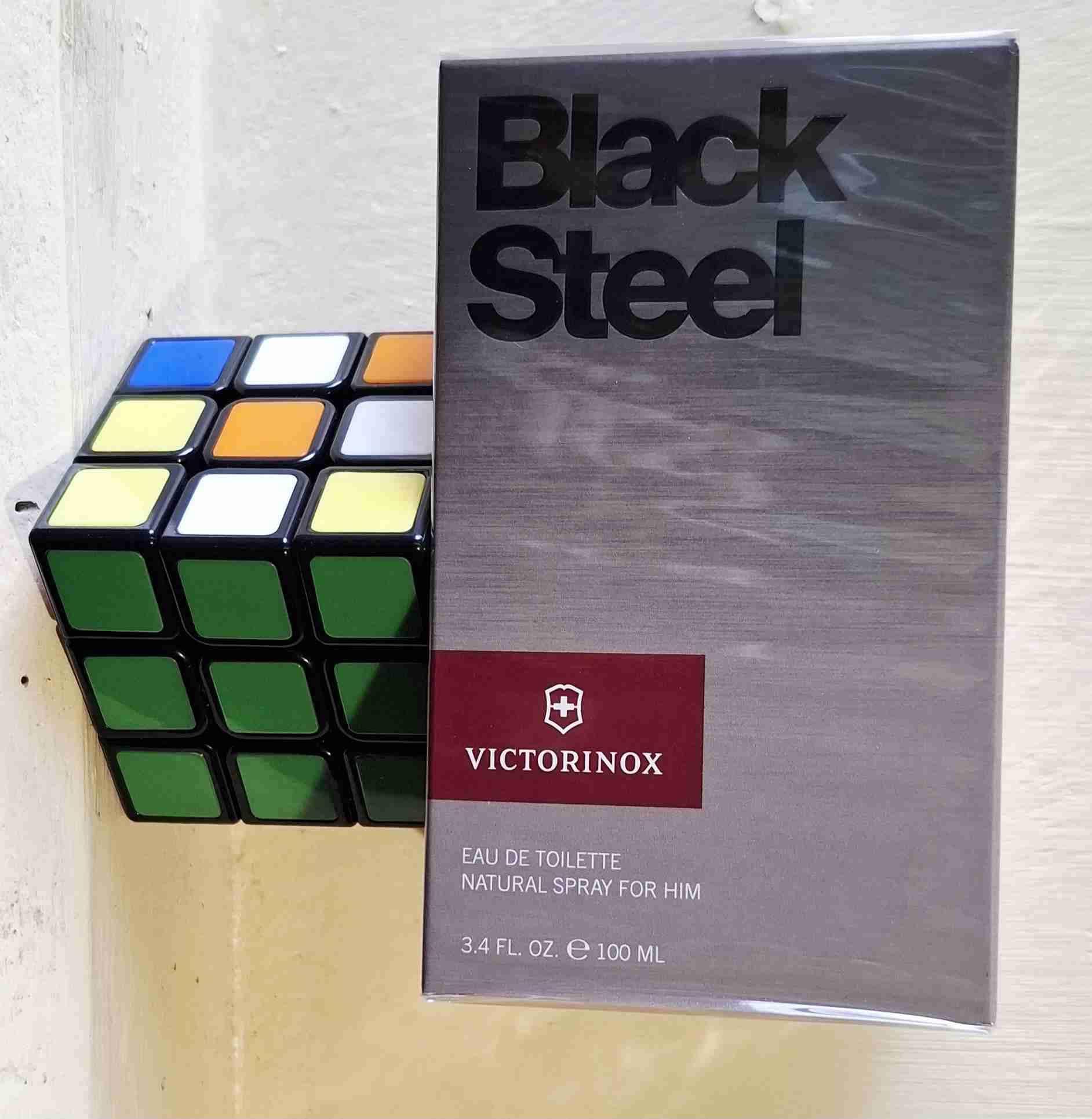 VICTORINOX BLACK STEEL 100 ml HOMBRE 😃 - 1