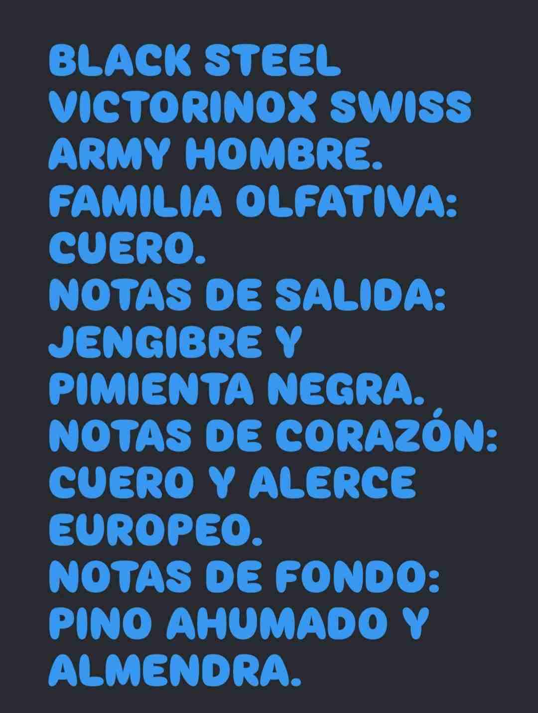 VICTORINOX BLACK STEEL 100 ml HOMBRE 😃 - 3