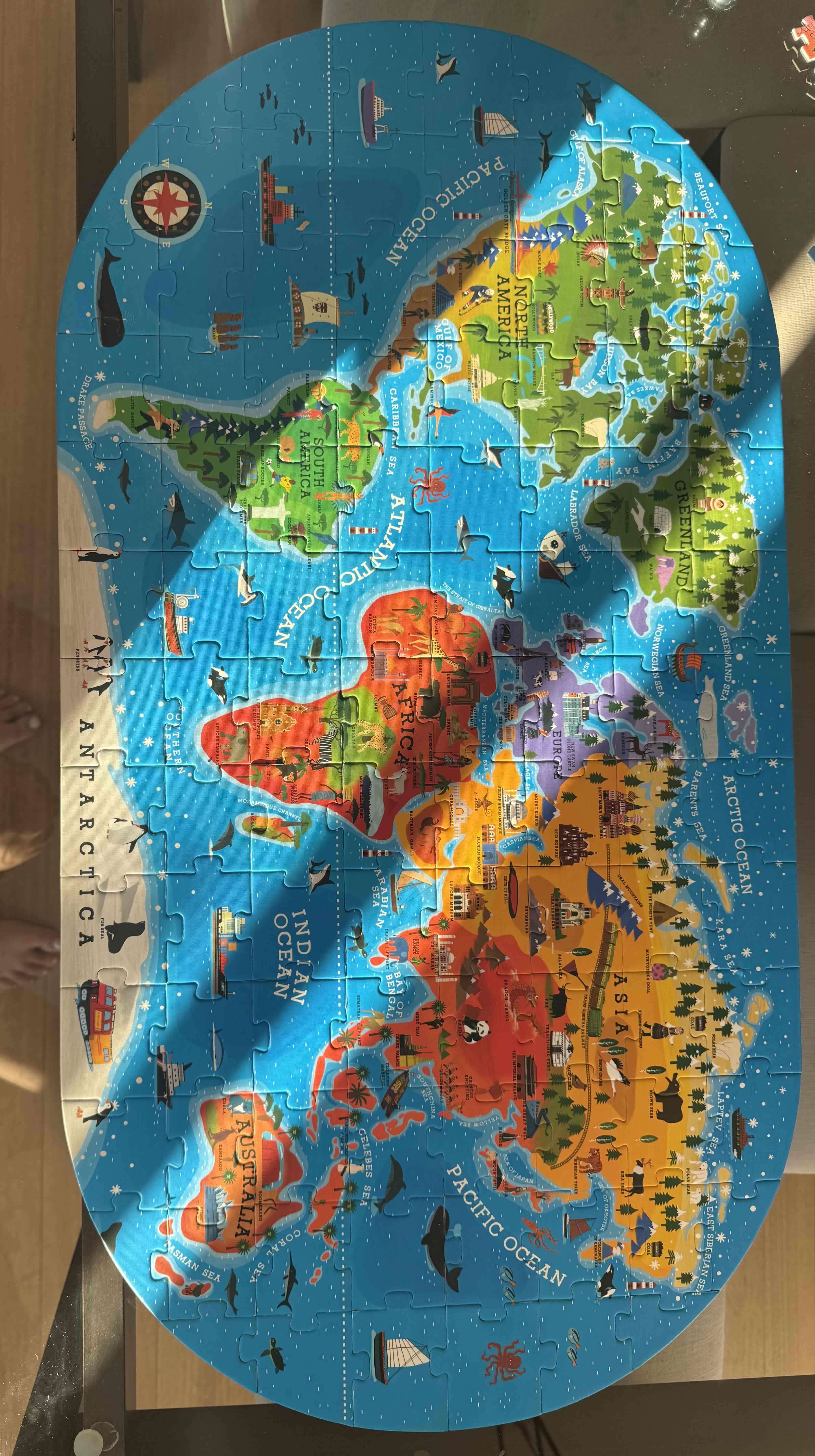 Puzzle Mapa Mundial - 100 piezas - Mideer - miniatura 2
