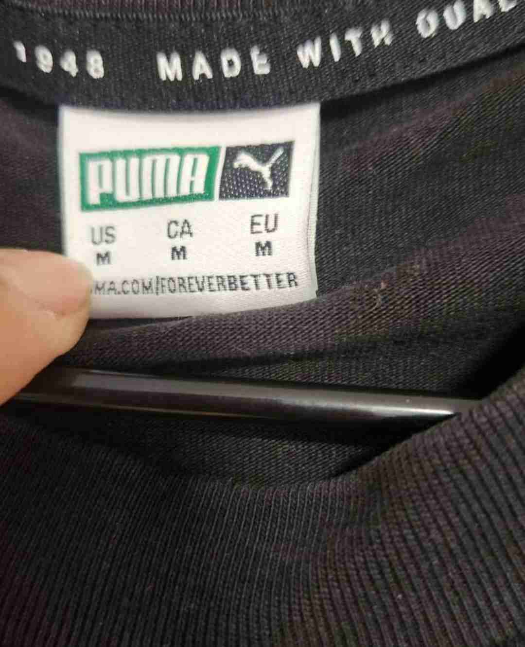 Polera negra Puma logo - 2