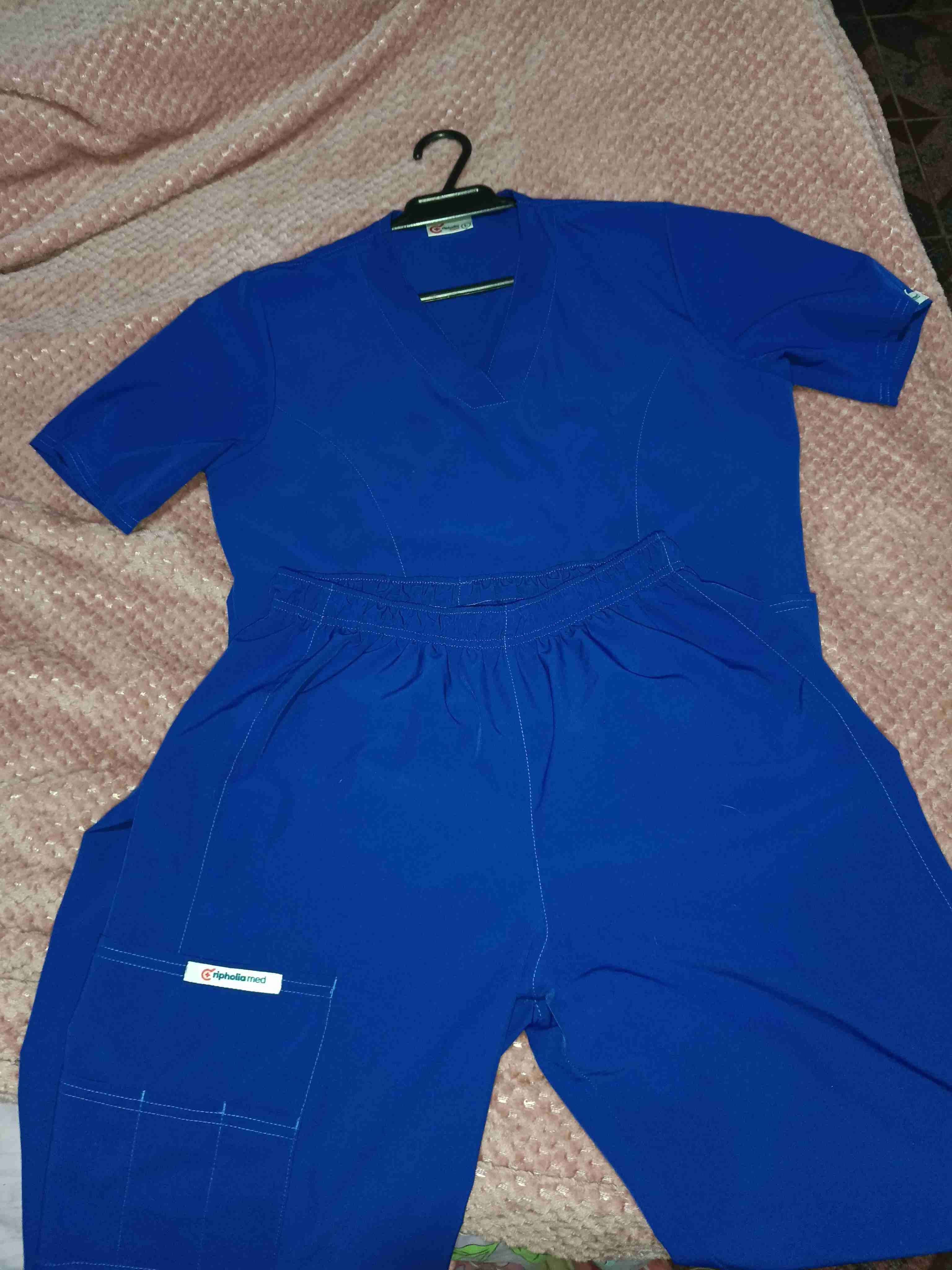Uniforme médico azul Antifluido talla L - 4