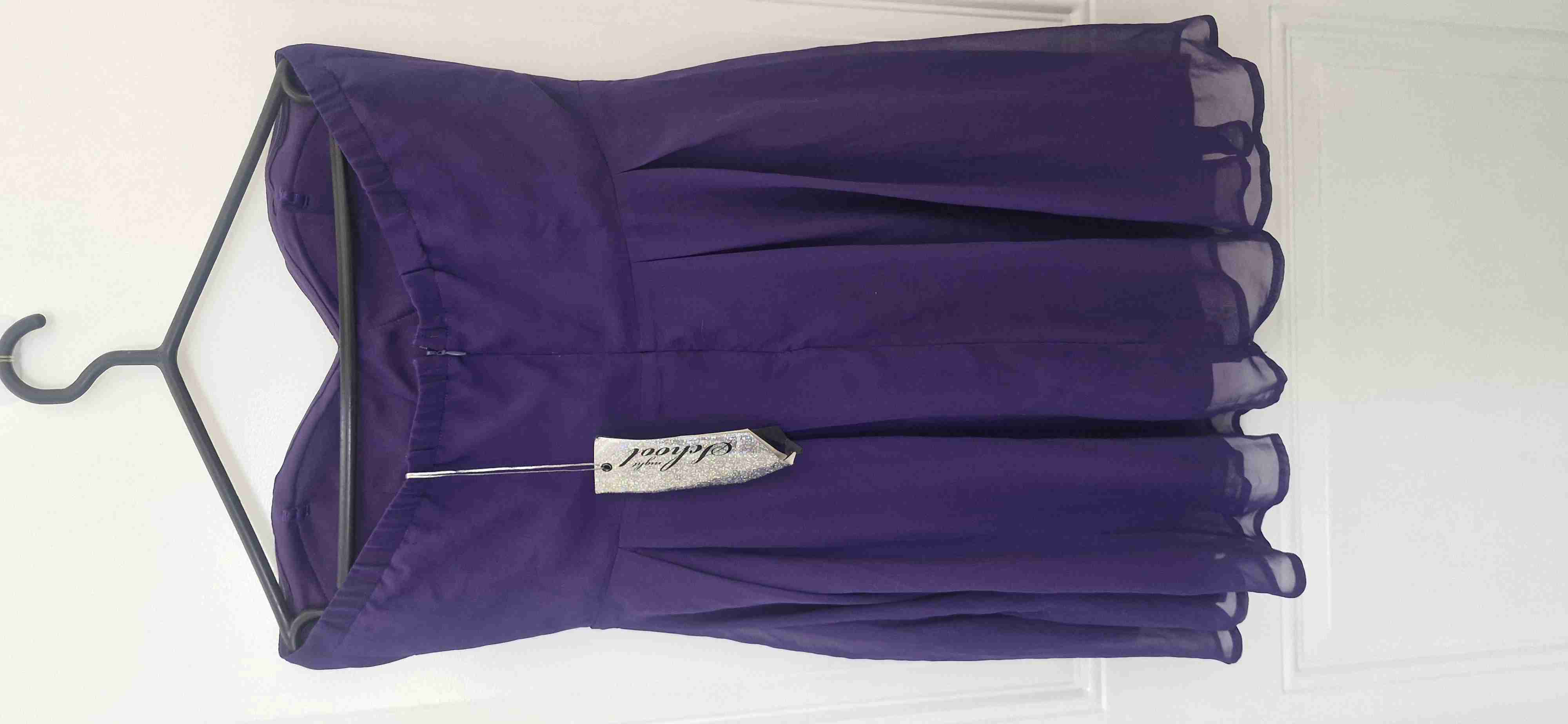 Vestido morado strapless - miniatura 2