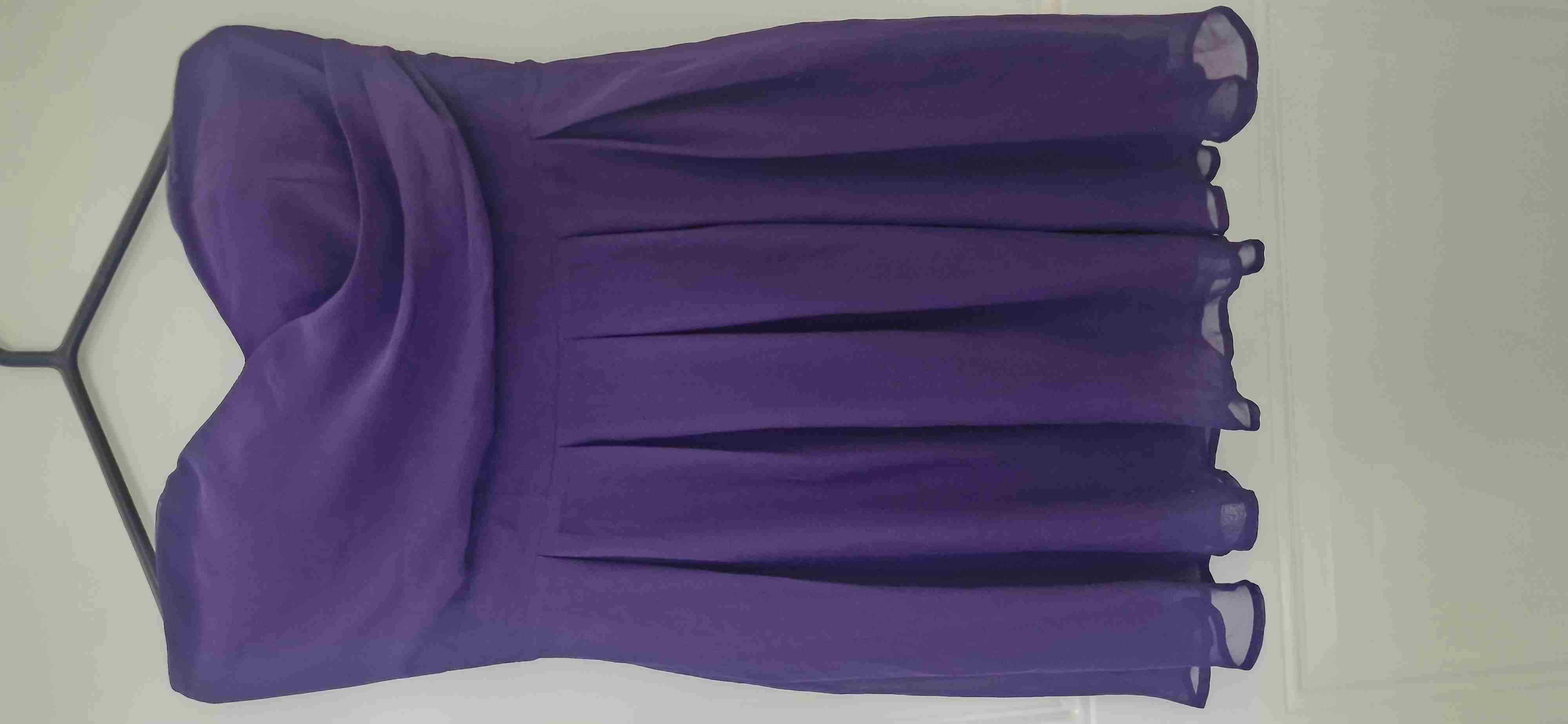 Vestido morado strapless - miniatura 3