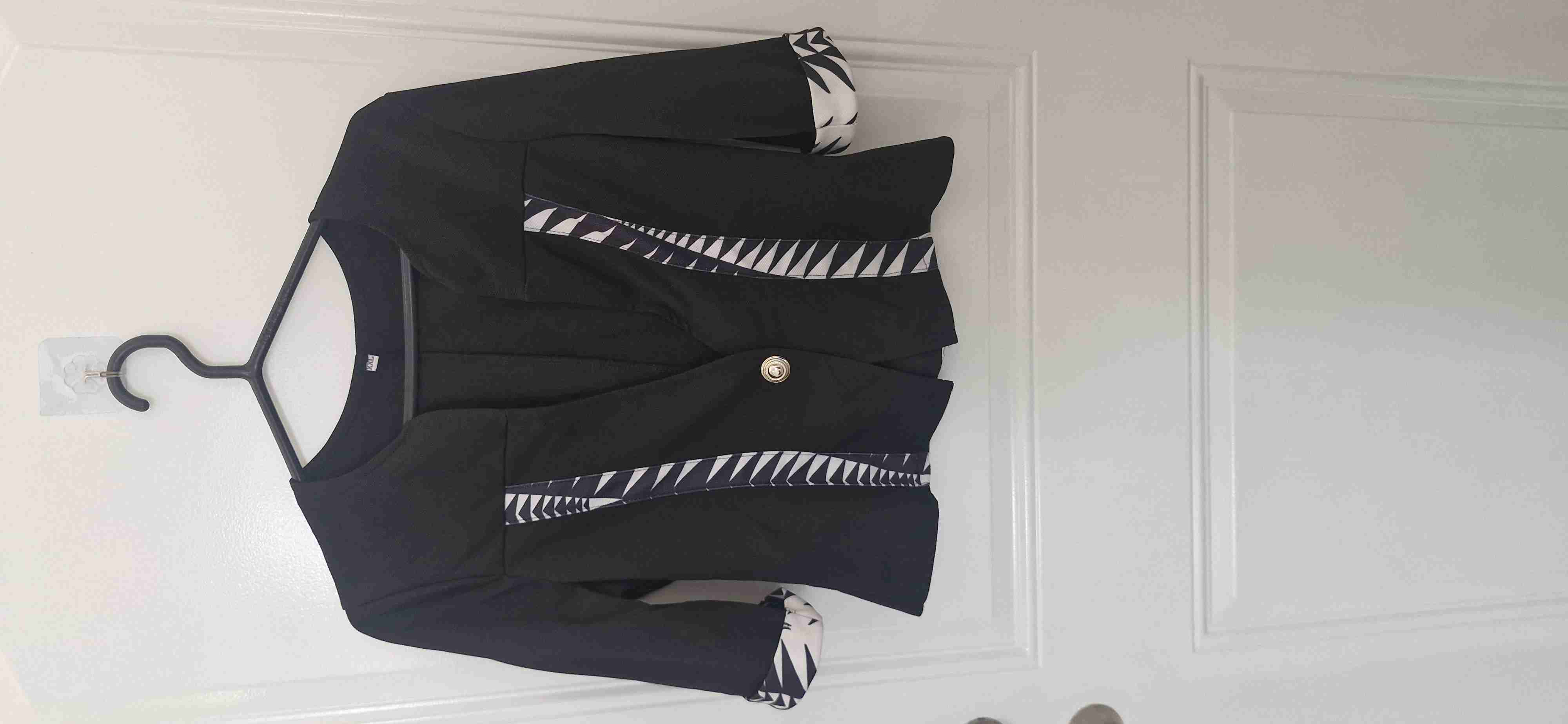 Vestido con blazer estampado negro - miniatura 2