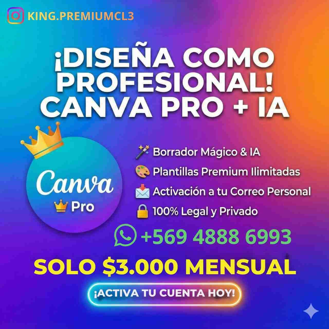 Suscripción Canva Pro Mensual