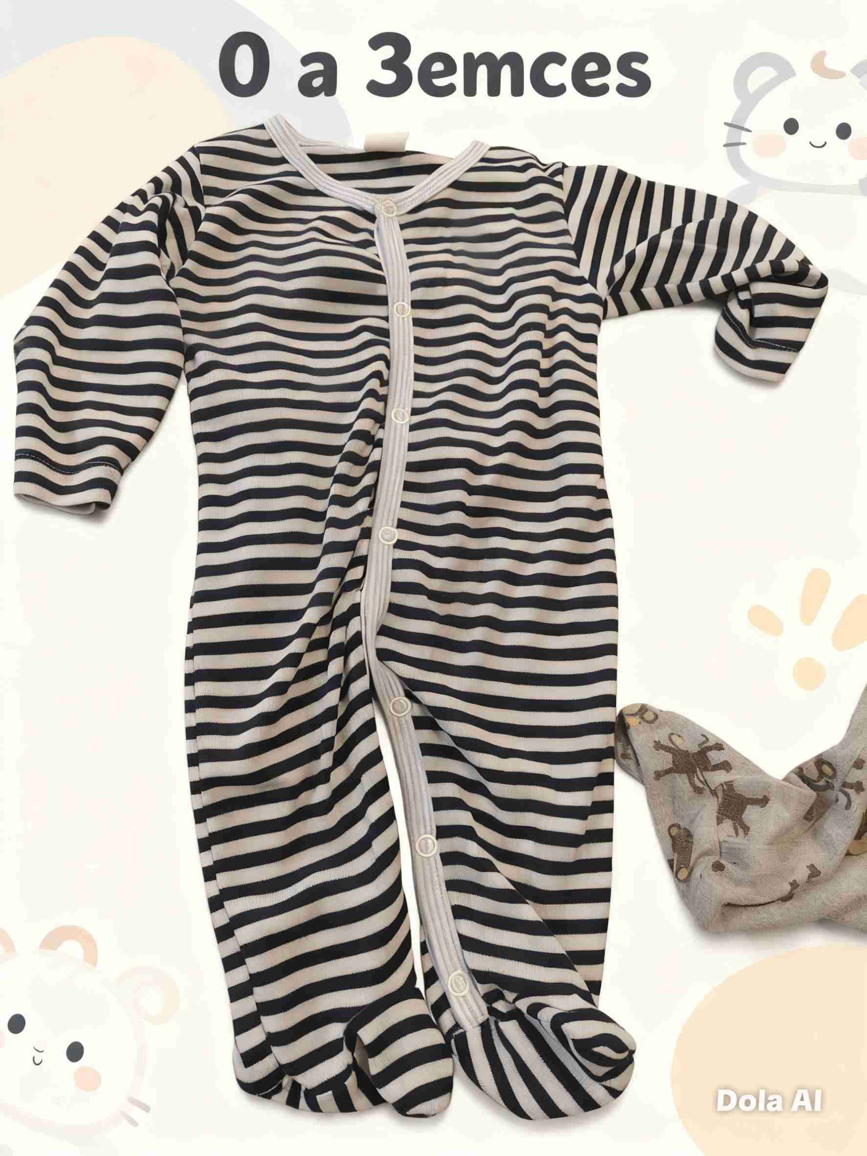 Enterito bebé azul con dinosaurio - miniatura 3