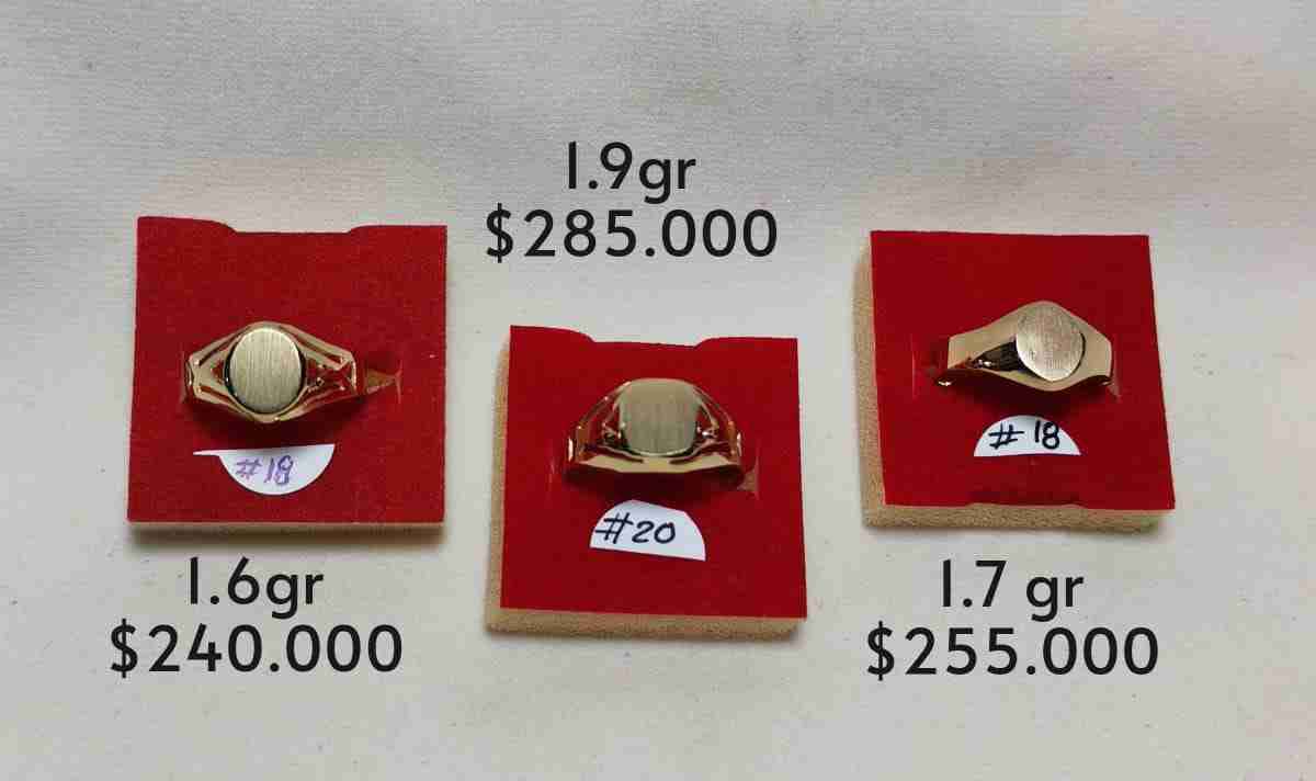 Anillos dorados con base ovalada - miniatura 5