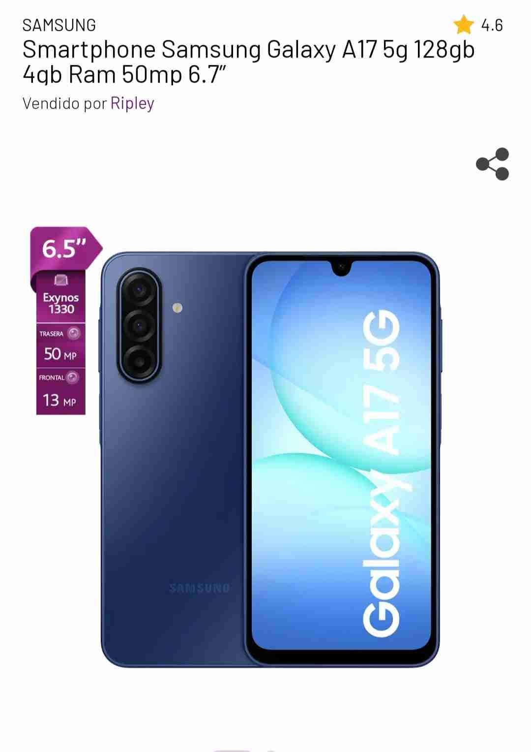 Smartphone Samsung Galaxy A17 5G 128GB - miniatura 1