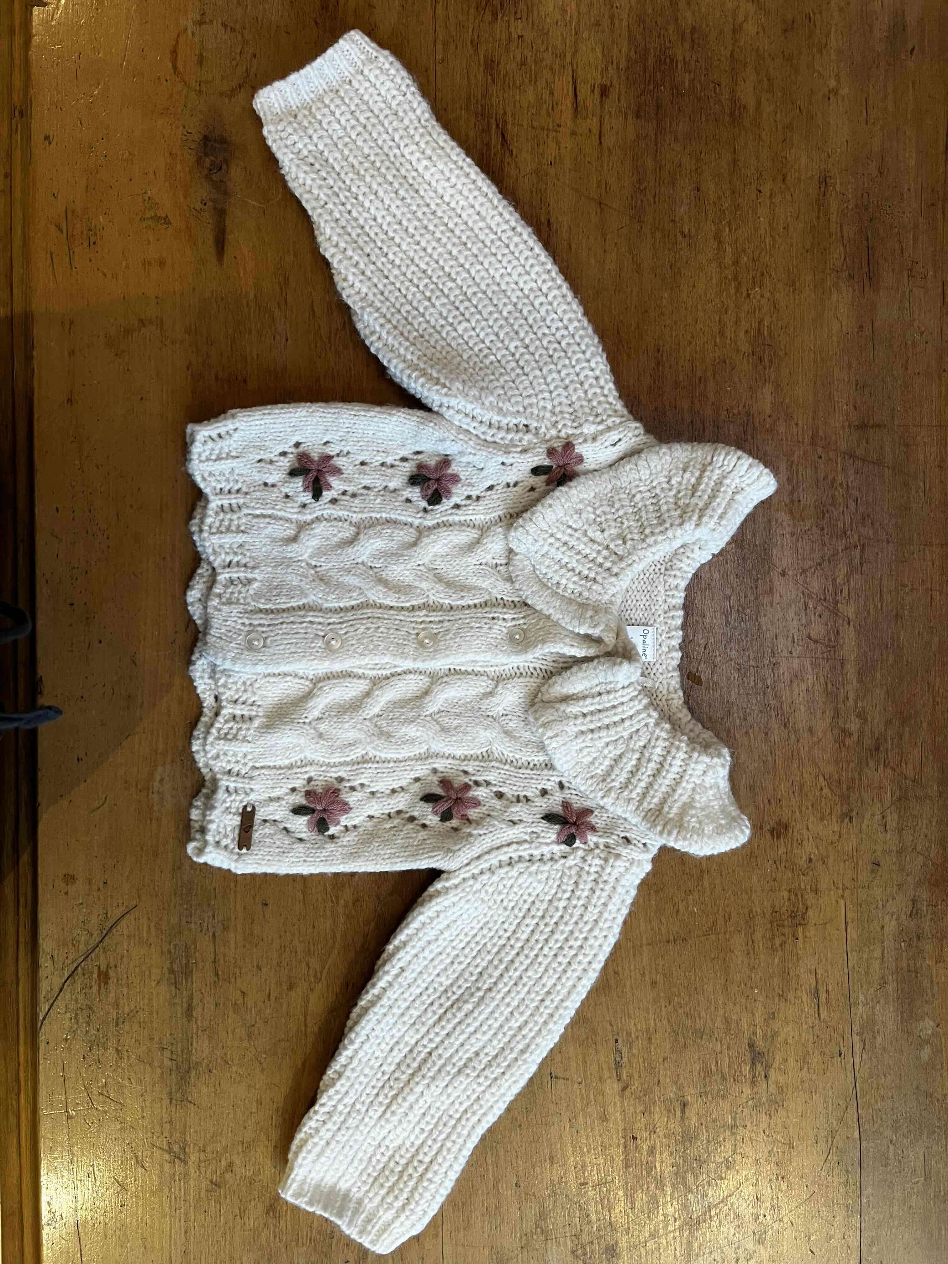 Suéter blanco para bebé - 1