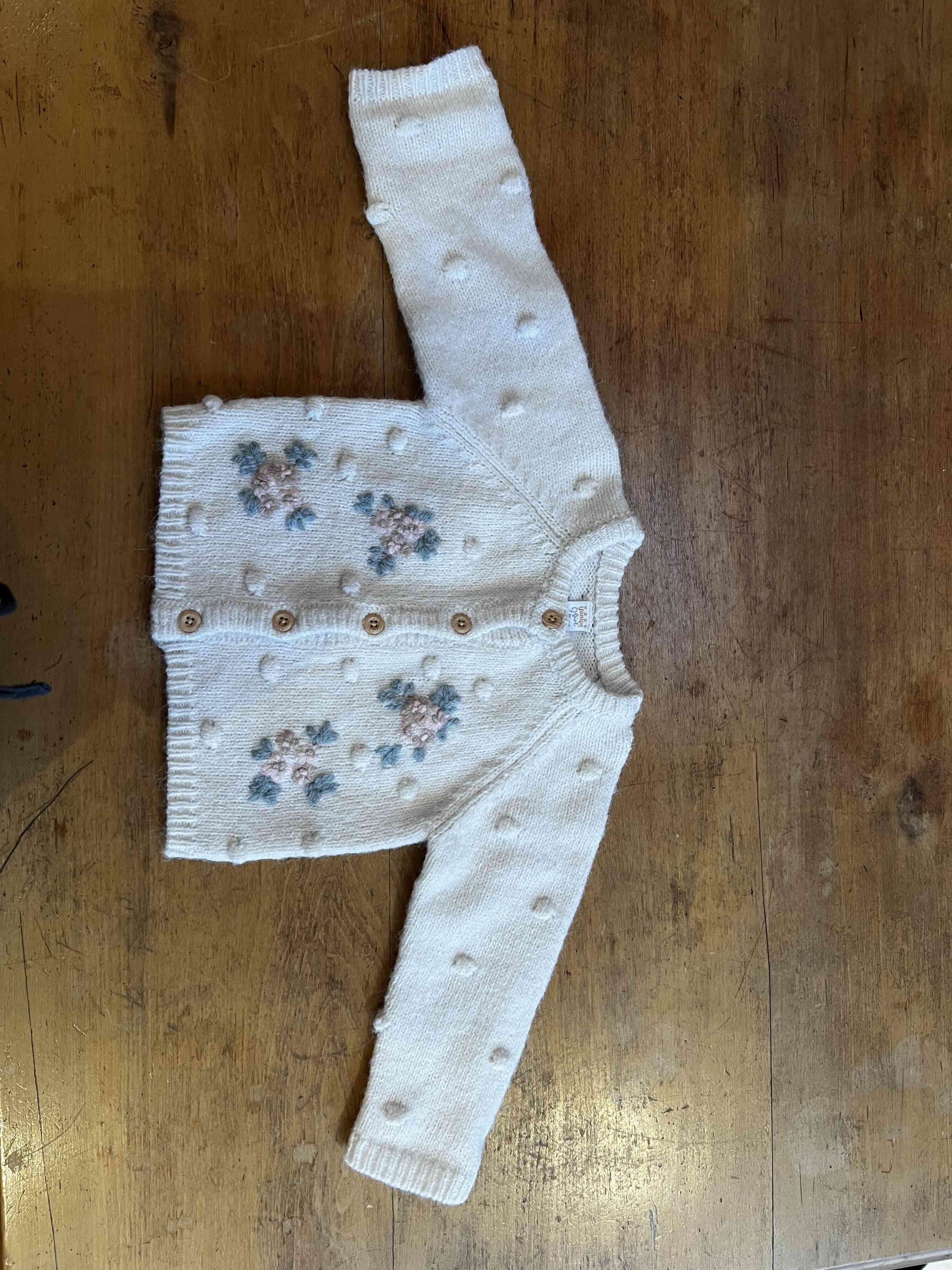 Chaleco de lana blanco infantil - miniatura 1