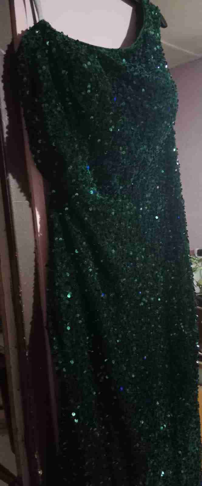 Vestido de gala verde brillante - miniatura 3