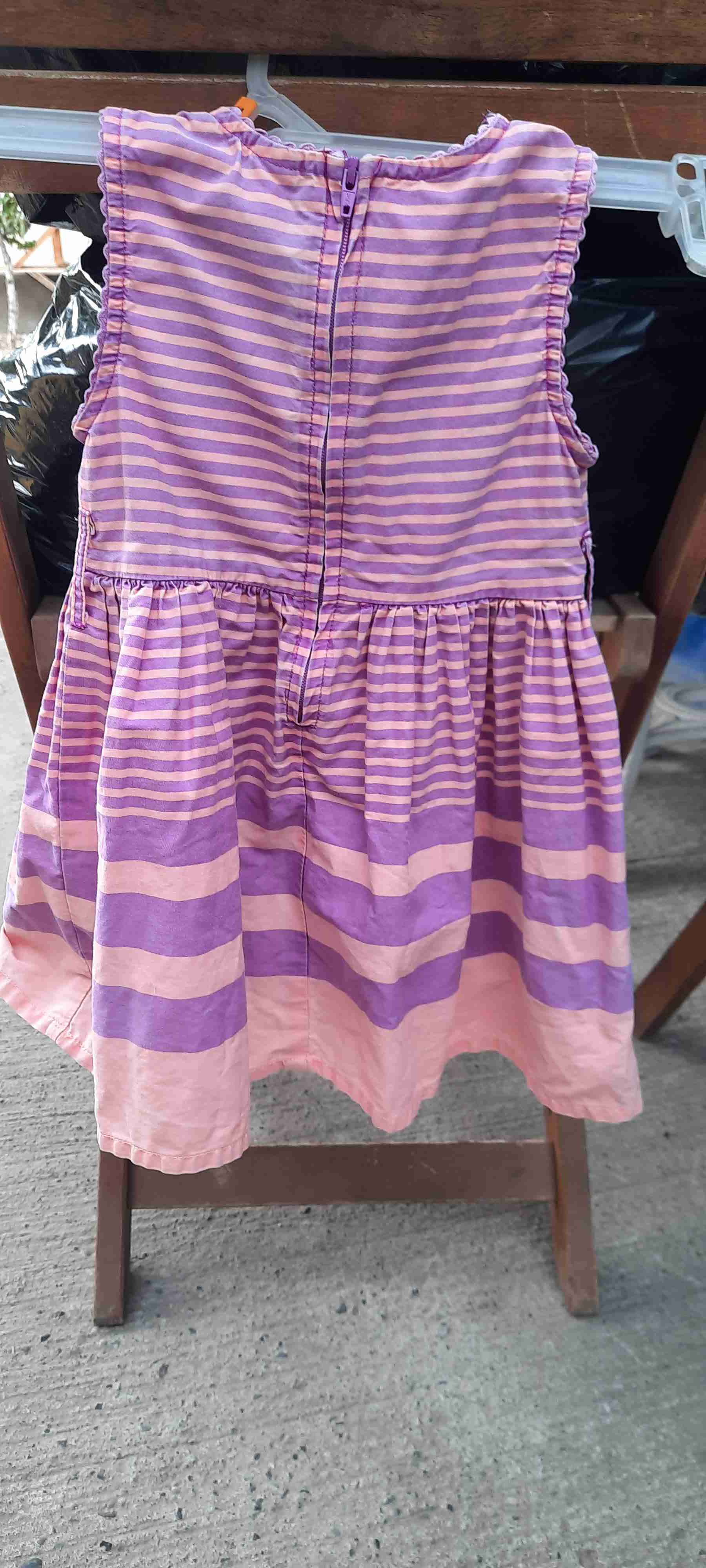 Vestido rayado lila y rosa - 2