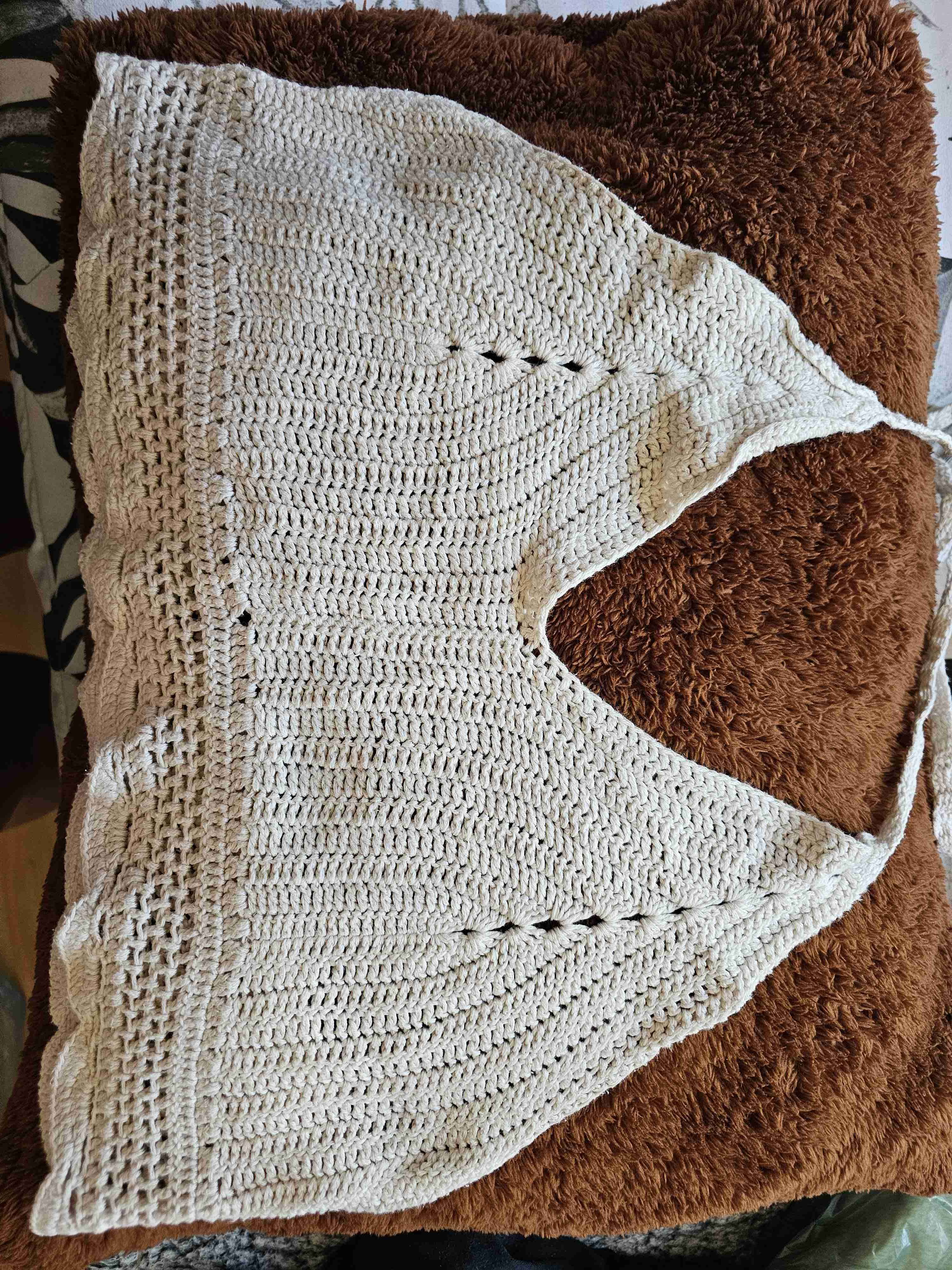 Top tejido crochet blanco