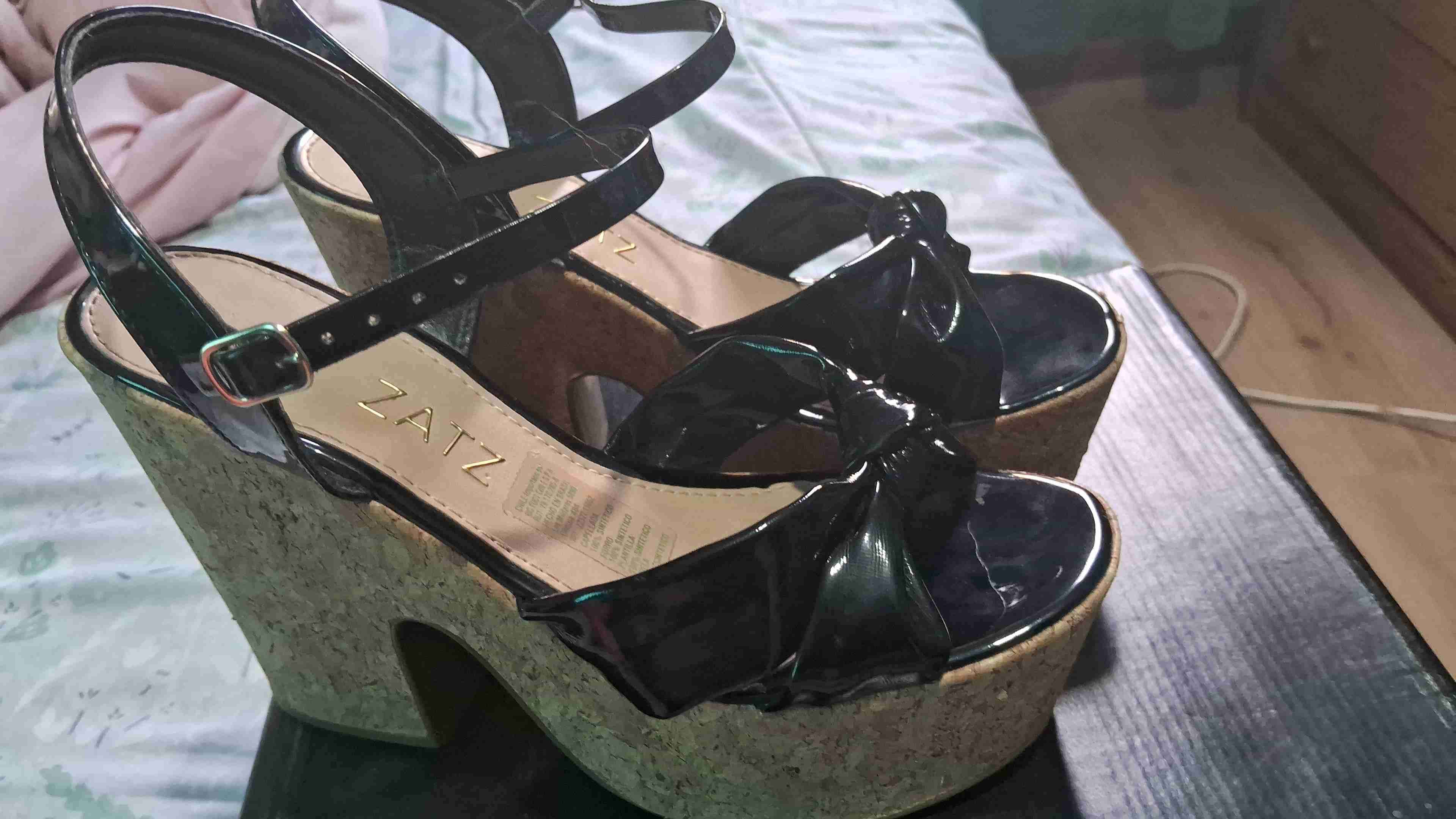 Sandalias plataforma negras Zatz - 1