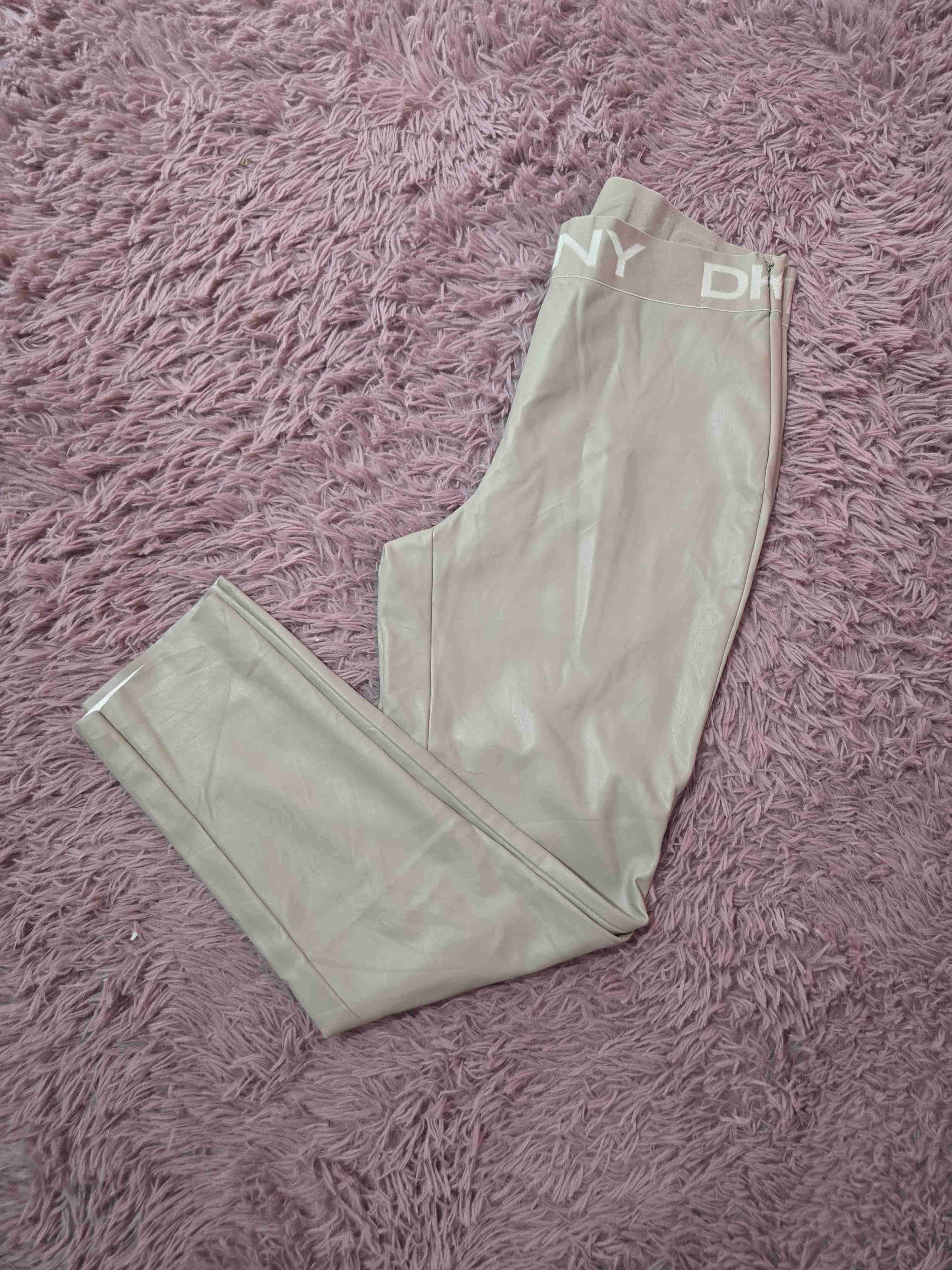 Leggings beige con logo DKNY - 1