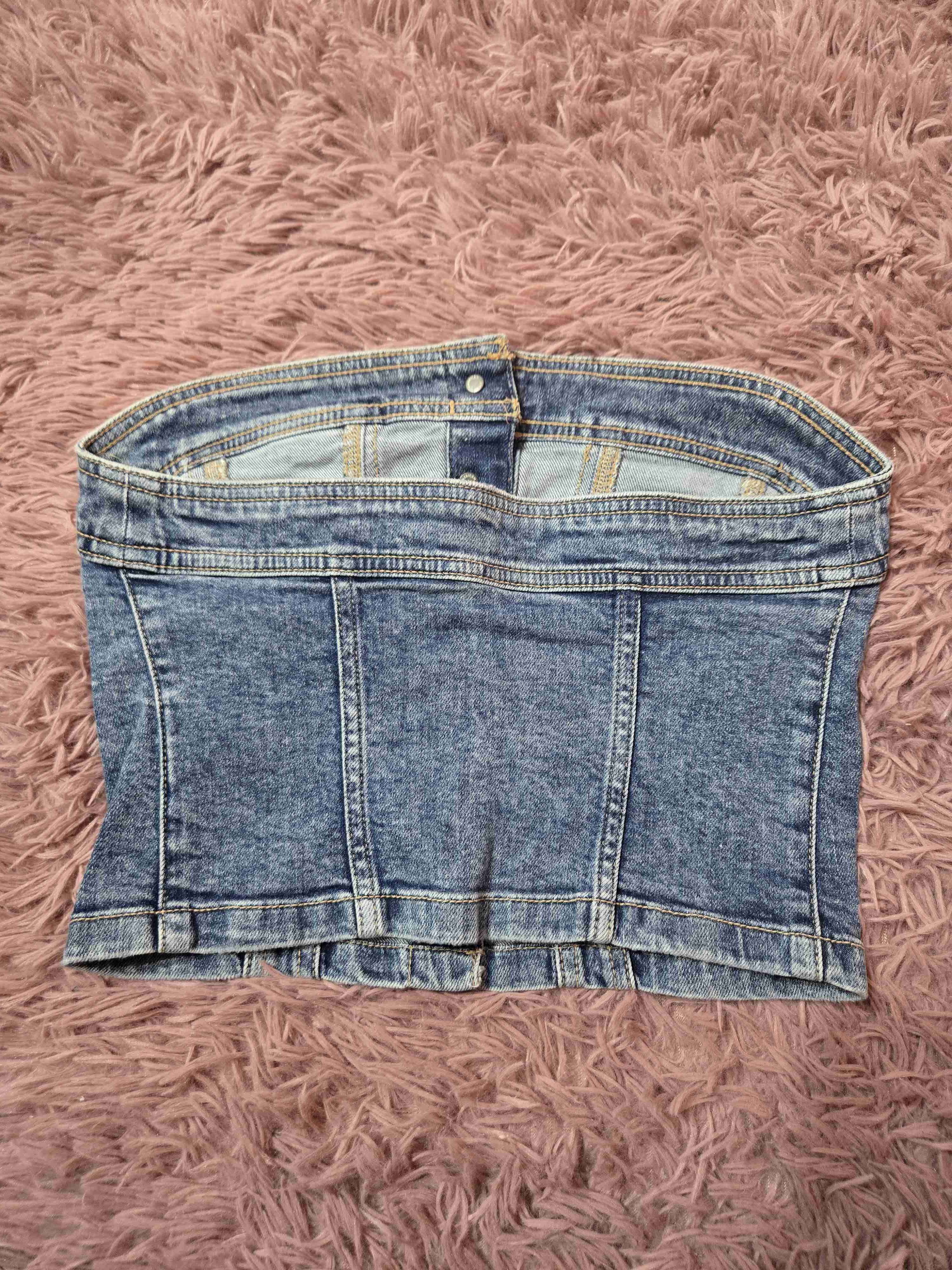 Top strapless de mezclilla - 2