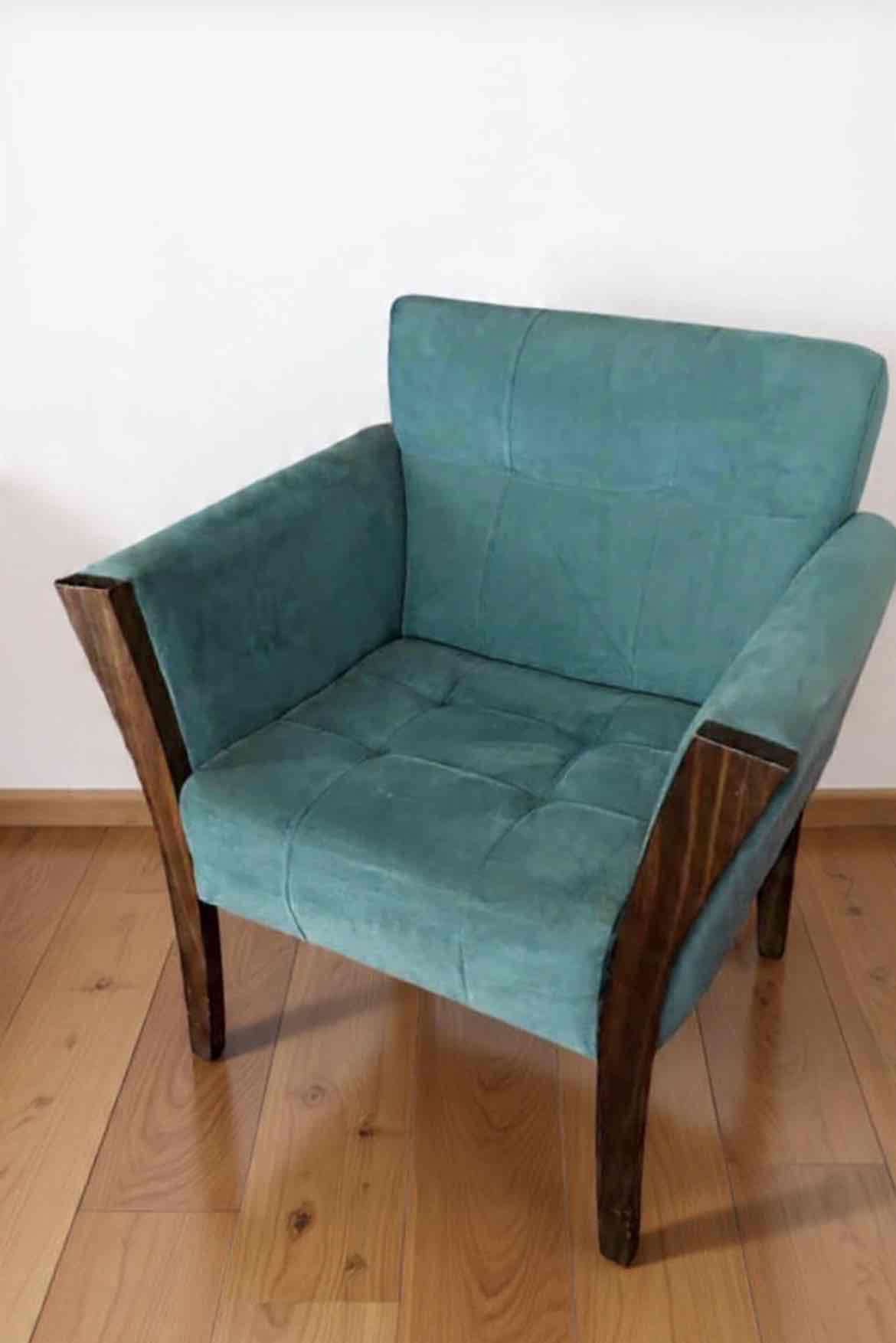 2 Sitiales turquesa de madera - 2