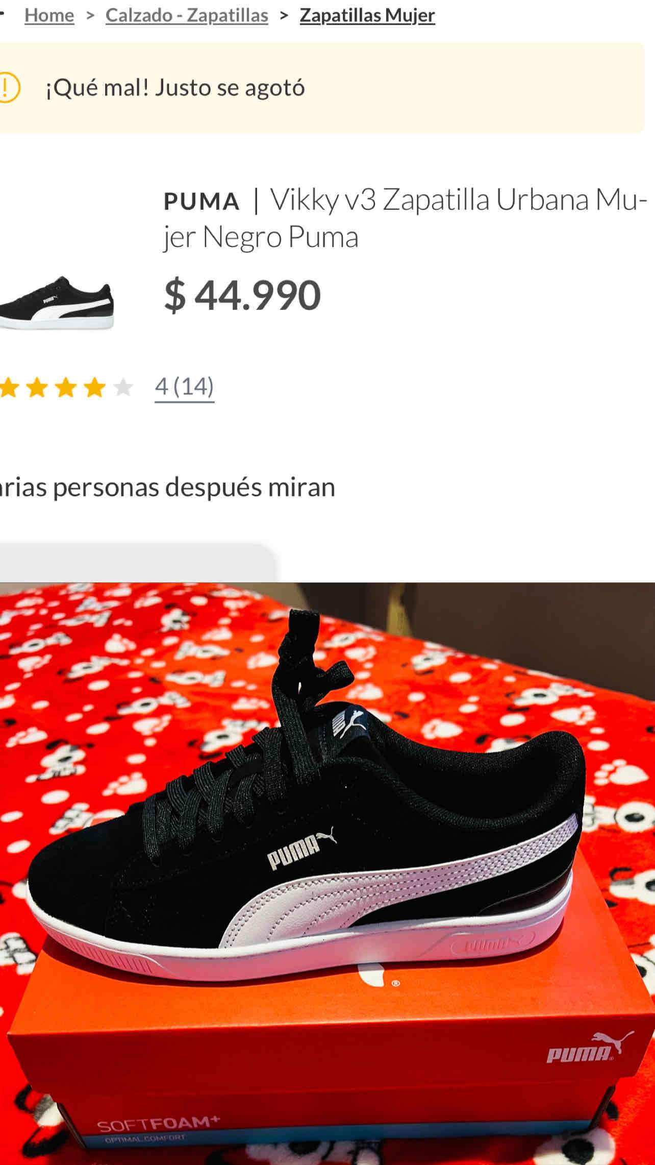 Zapatillas negras Puma SoftFoam Vikky V3 - miniatura 2