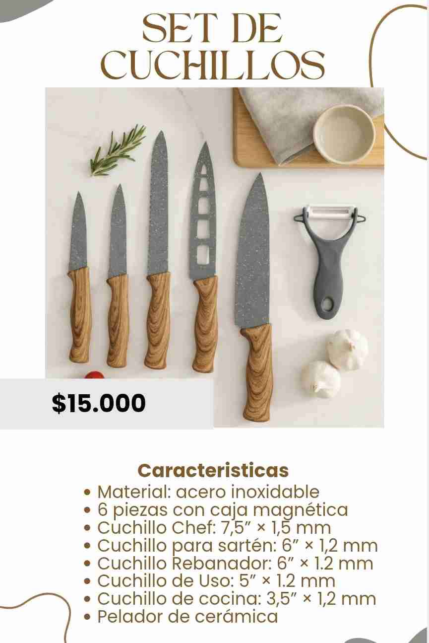 Set de cuchillos de cocina