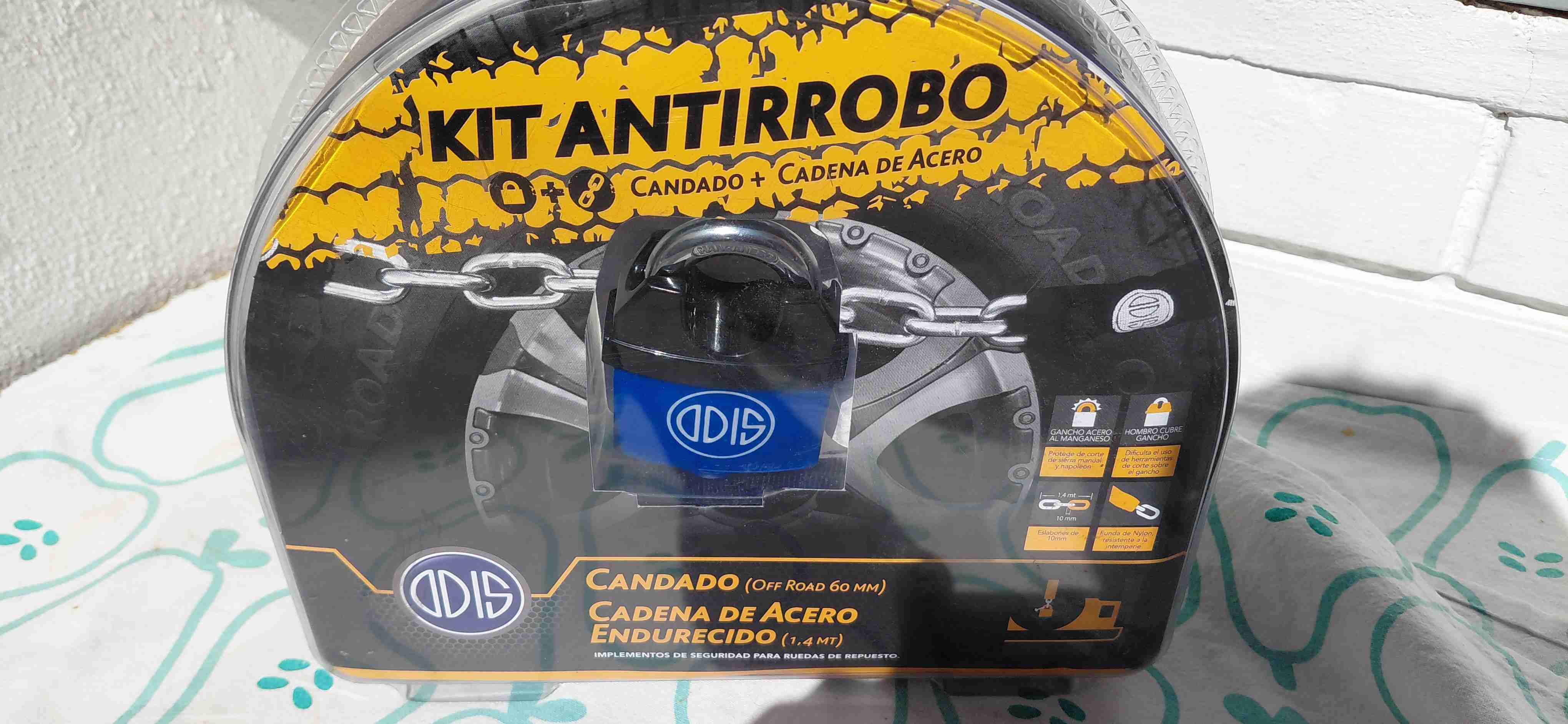 Kit antirrobo candado y cadena