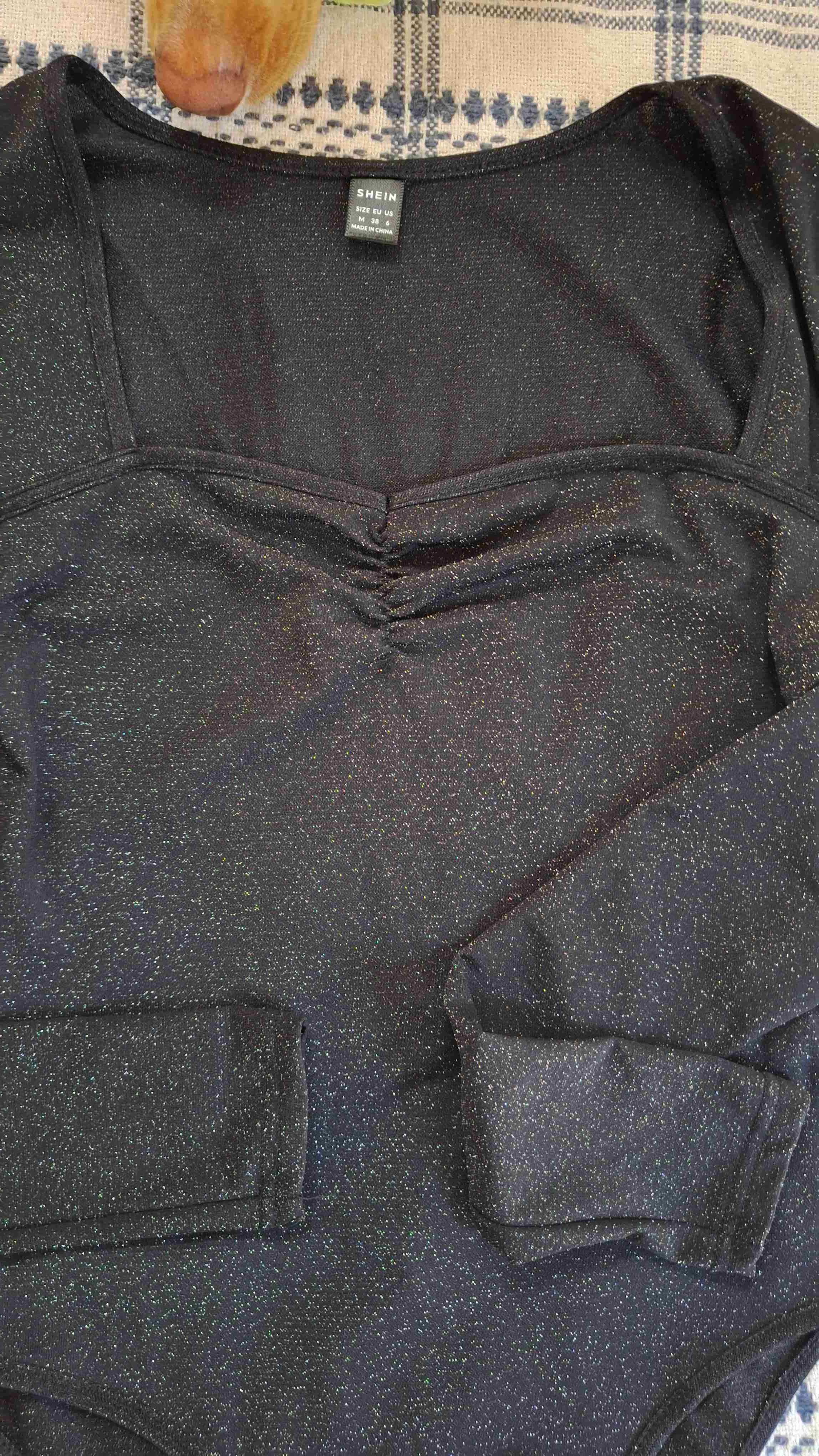 Body negro Shein con brillo - 1