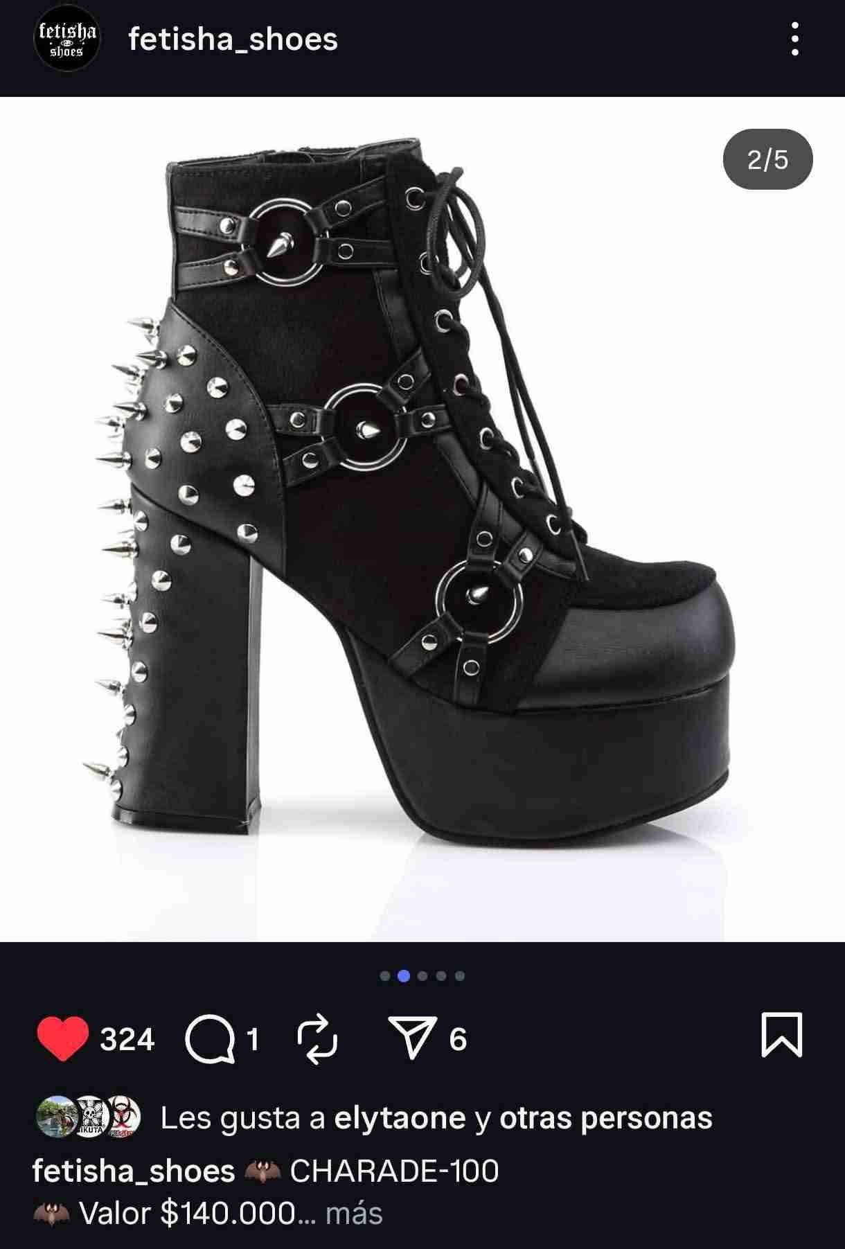 Botas negras con tachuelas - 5