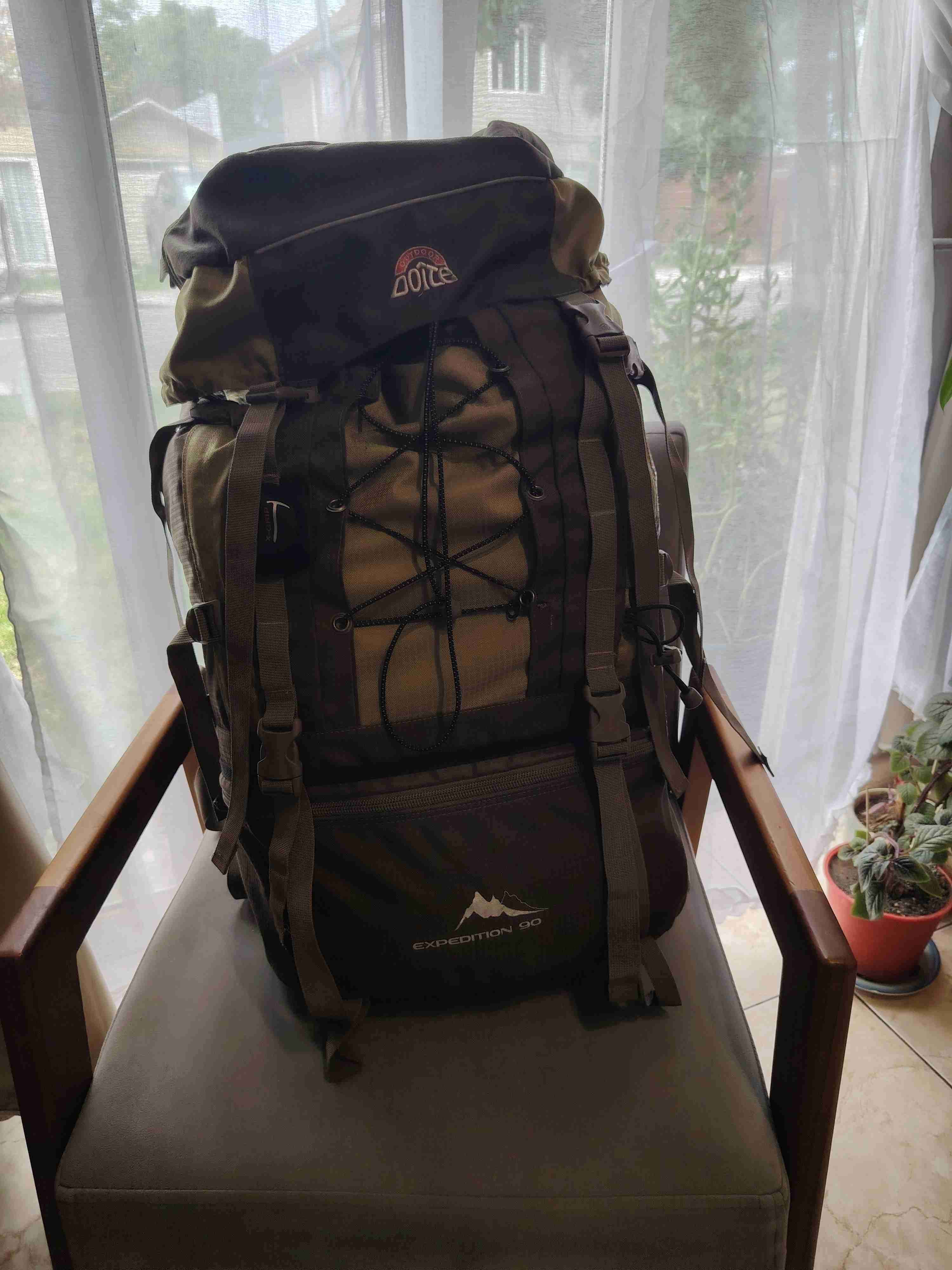 Mochila de camping grande verde - 4