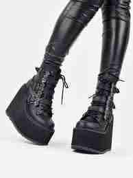 Botines negros con plataforma - miniatura 4