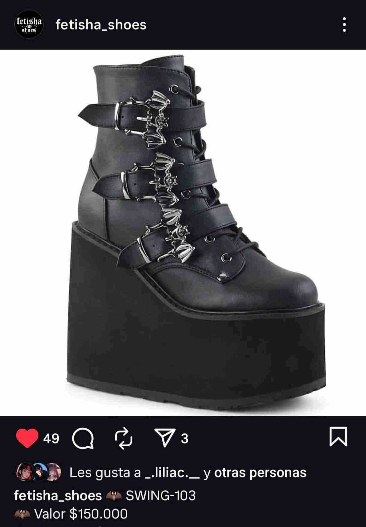 Botines negros con plataforma - miniatura 5