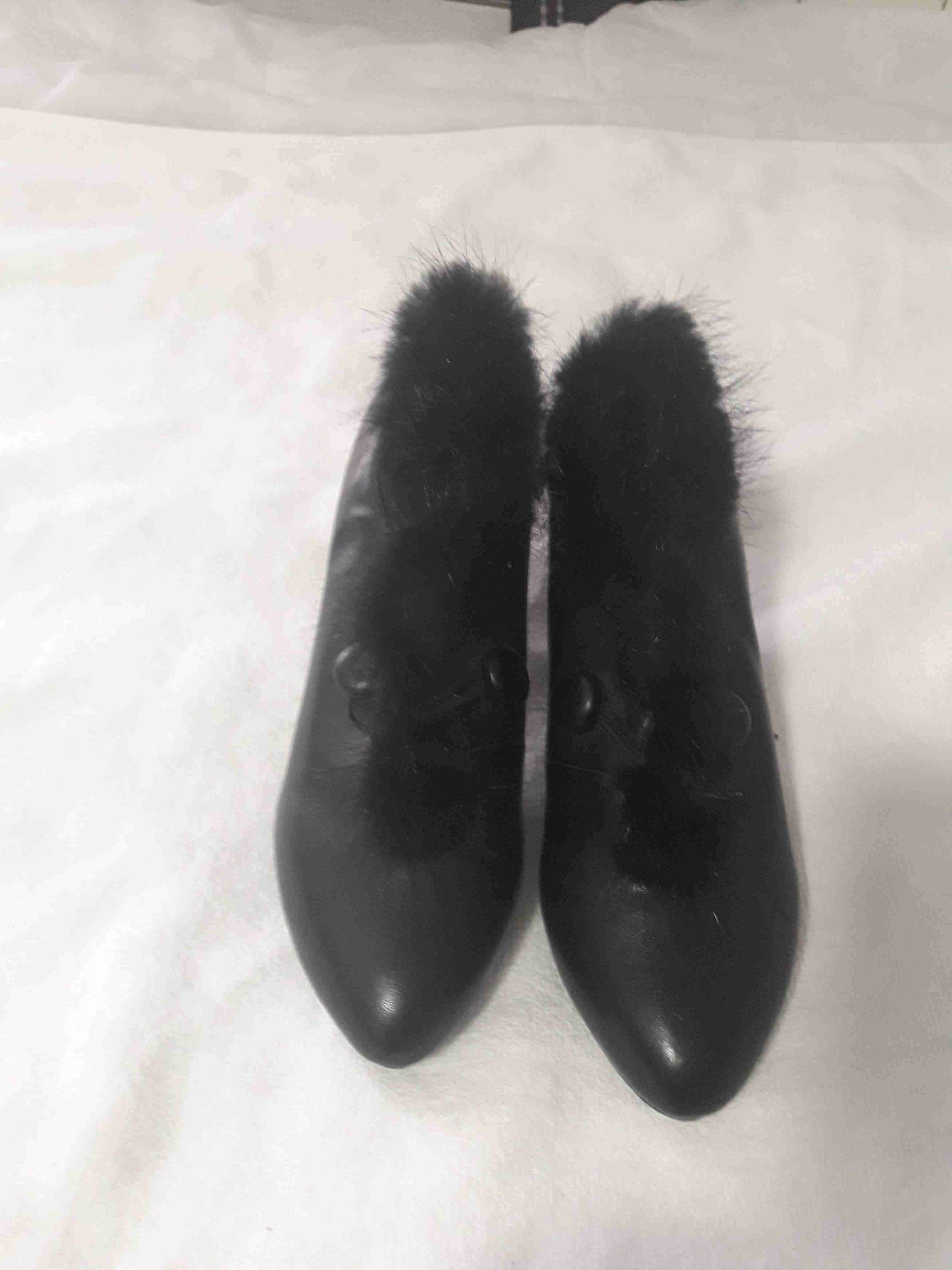 Botines negros con pelo 37 - 1
