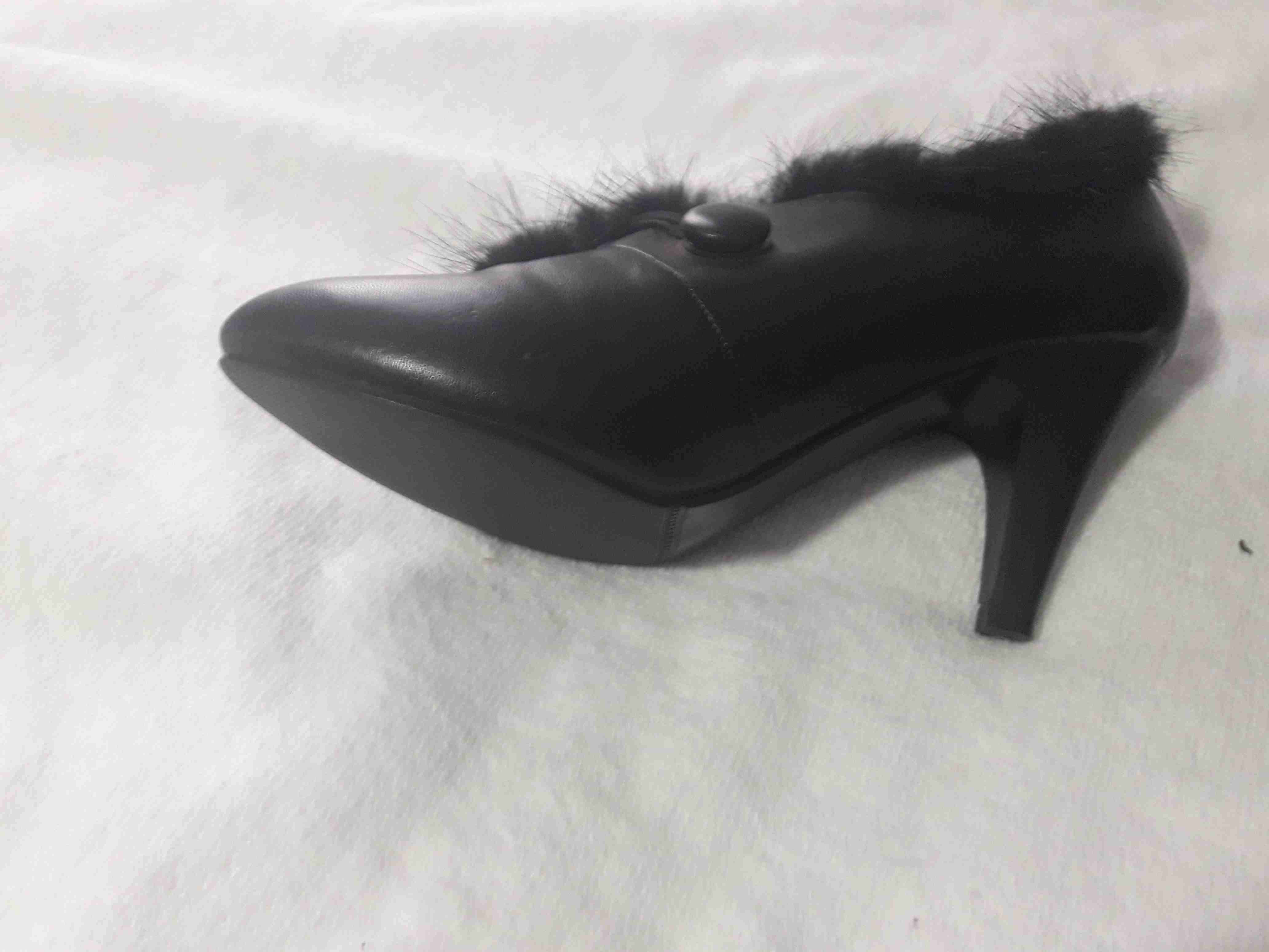 Botines negros con pelo 37 - 2