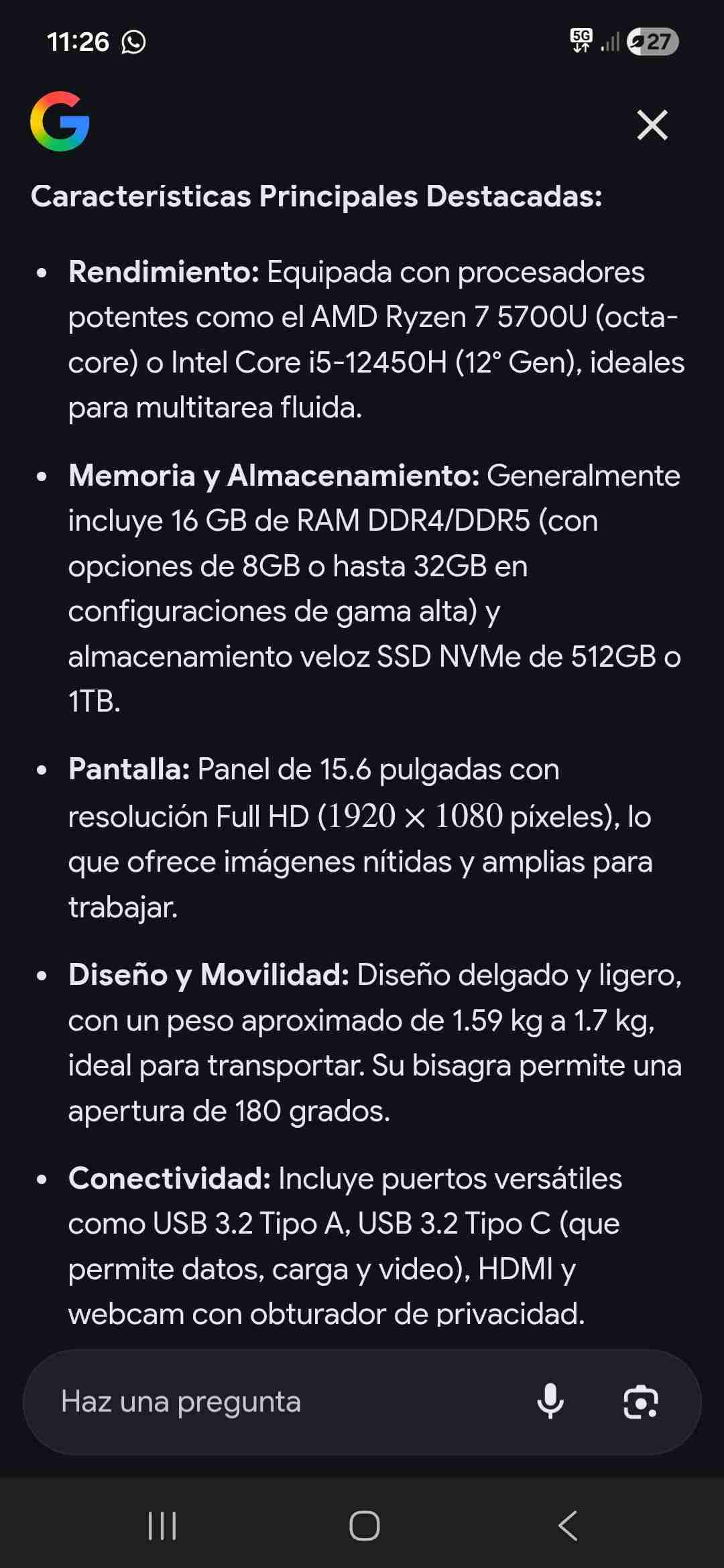 Notebook Acer Aspire 15.6 pulgadas - miniatura 5