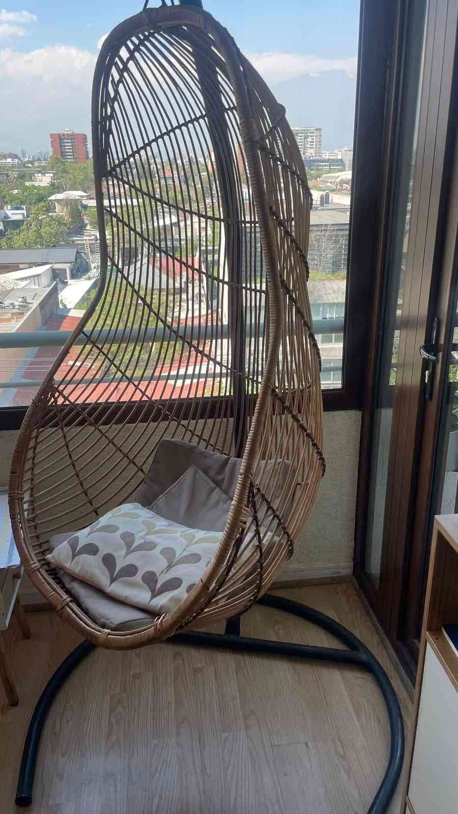 Silla colgante de mimbre - 4