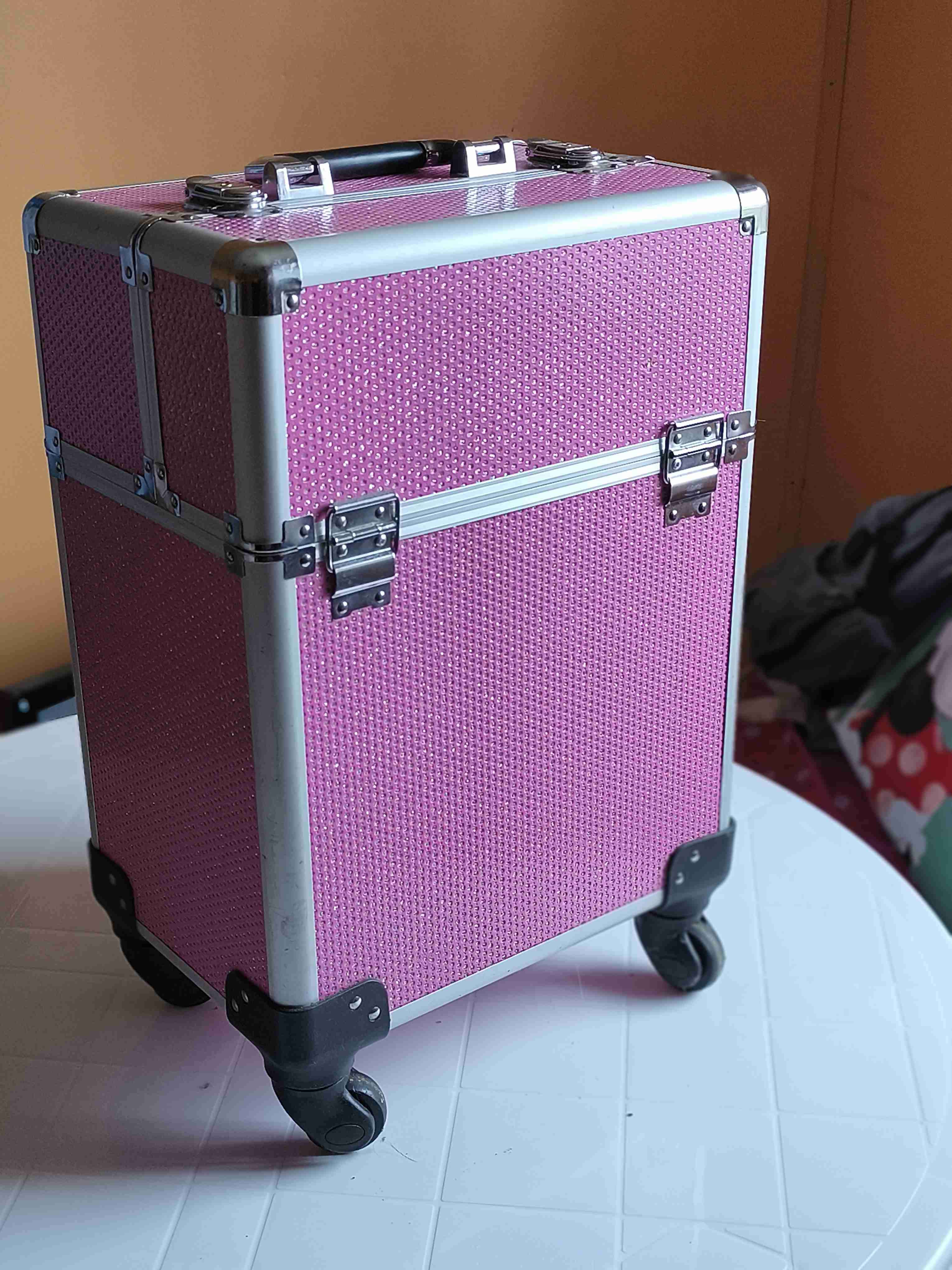 Maleta de maquillaje rosa - 1