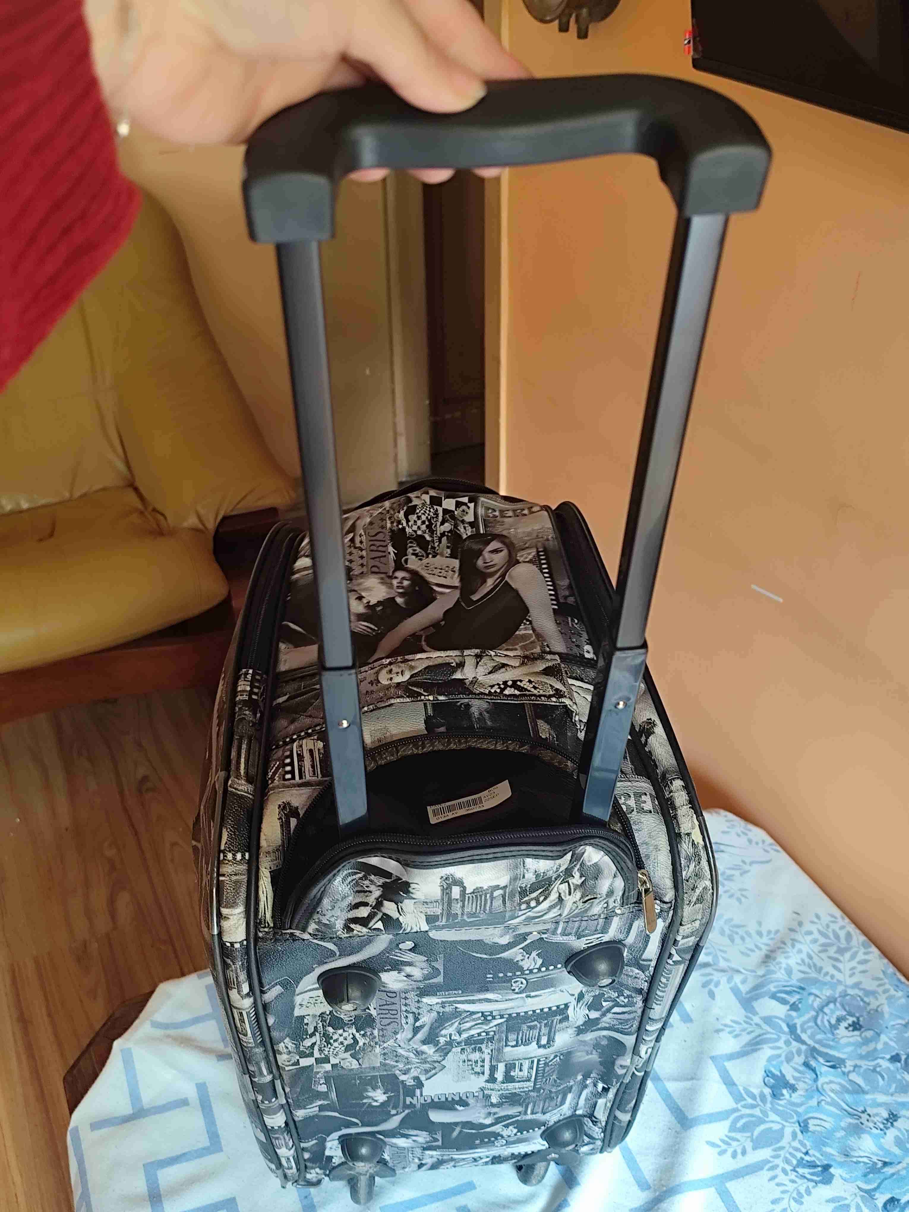 Maleta de viaje estampada con ruedas - 3