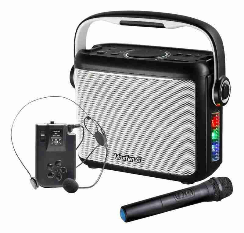 Parlante portátil karaoke master g con luces - 2