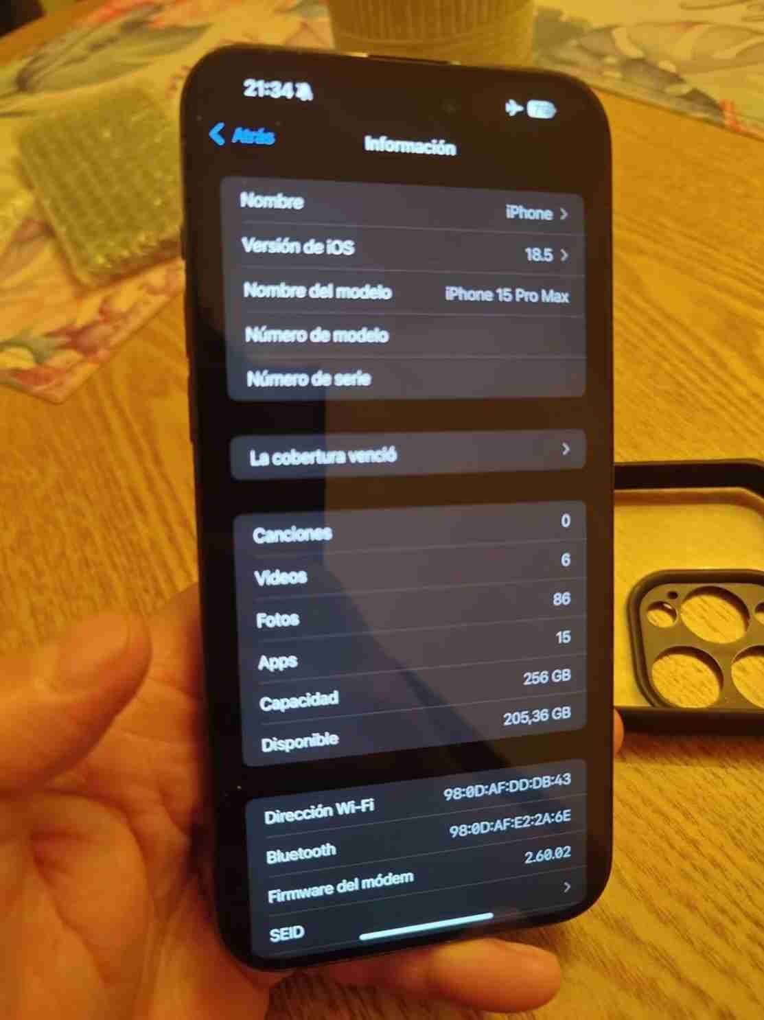 iPhone 15 Pro Max 256GB negro solo wifi bypass - 1